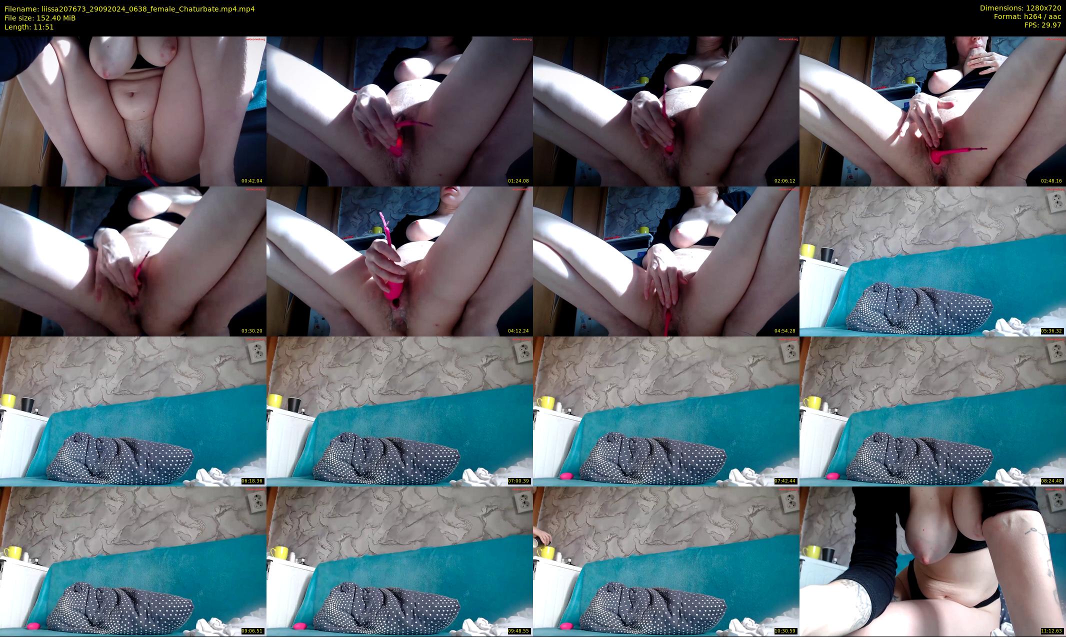 liissa207673 — 12 minute Chaturbate female cam show recording, 720p, Sep 29, 2024