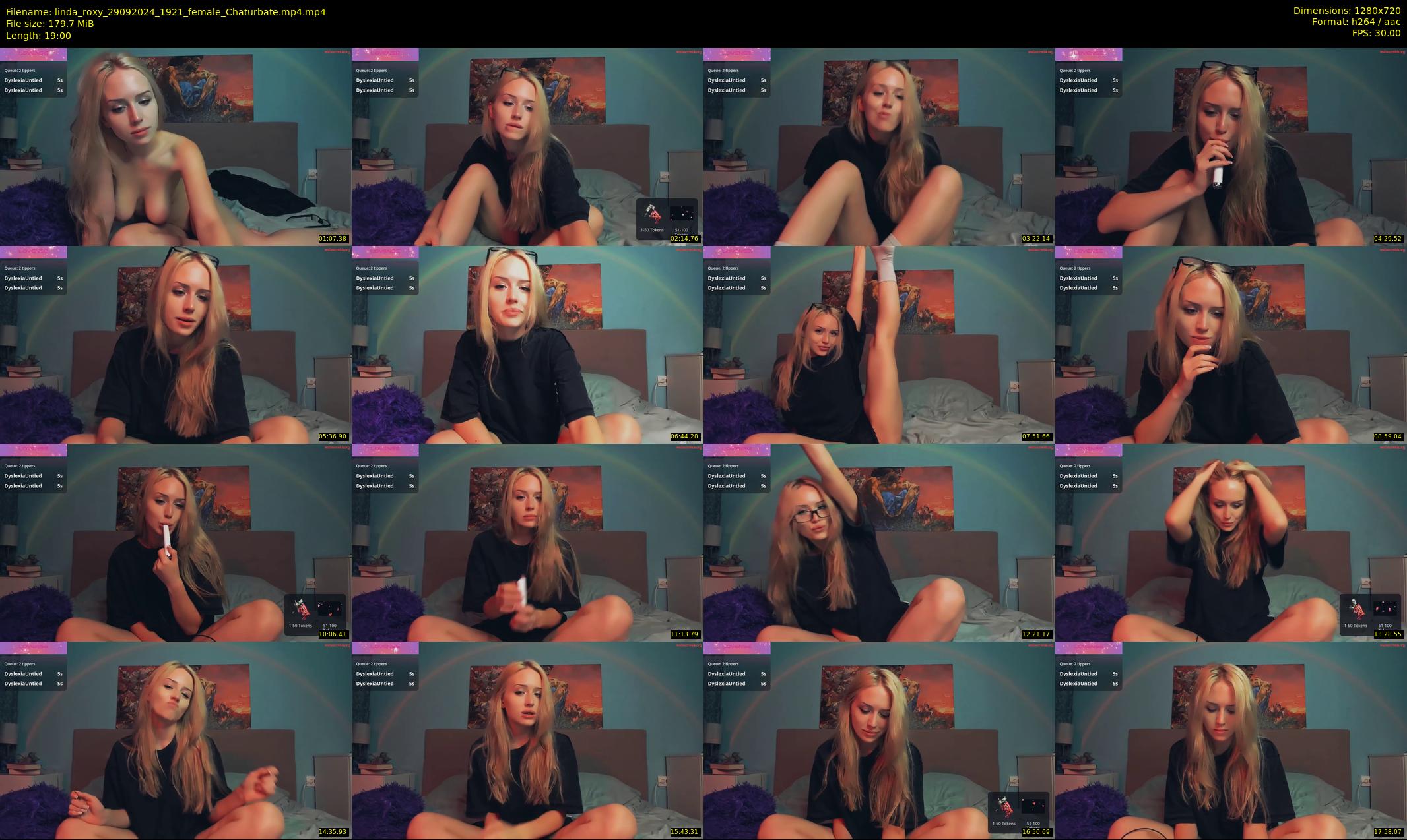 linda_roxy — 19 minute Chaturbate female cam show recording, 720p, Sep 29, 2024