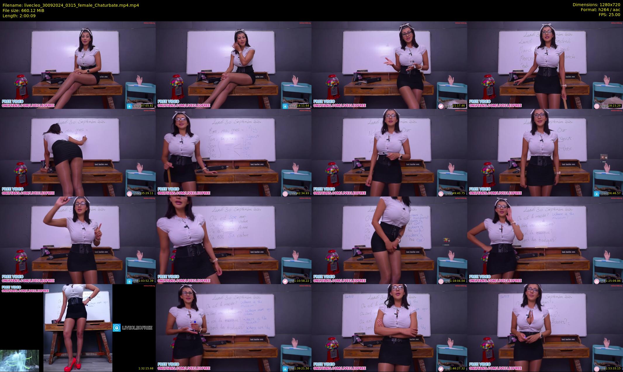 livecleo — 121 minute Chaturbate female cam show recording, 720p, Sep 30, 2024