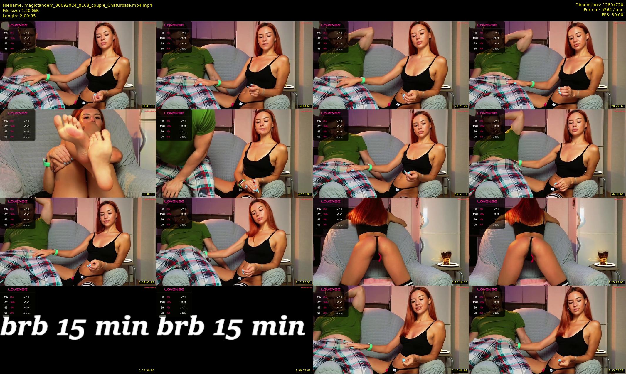magictandem — 121 minute Chaturbate couple cam show recording, 720p, Sep 30, 2024