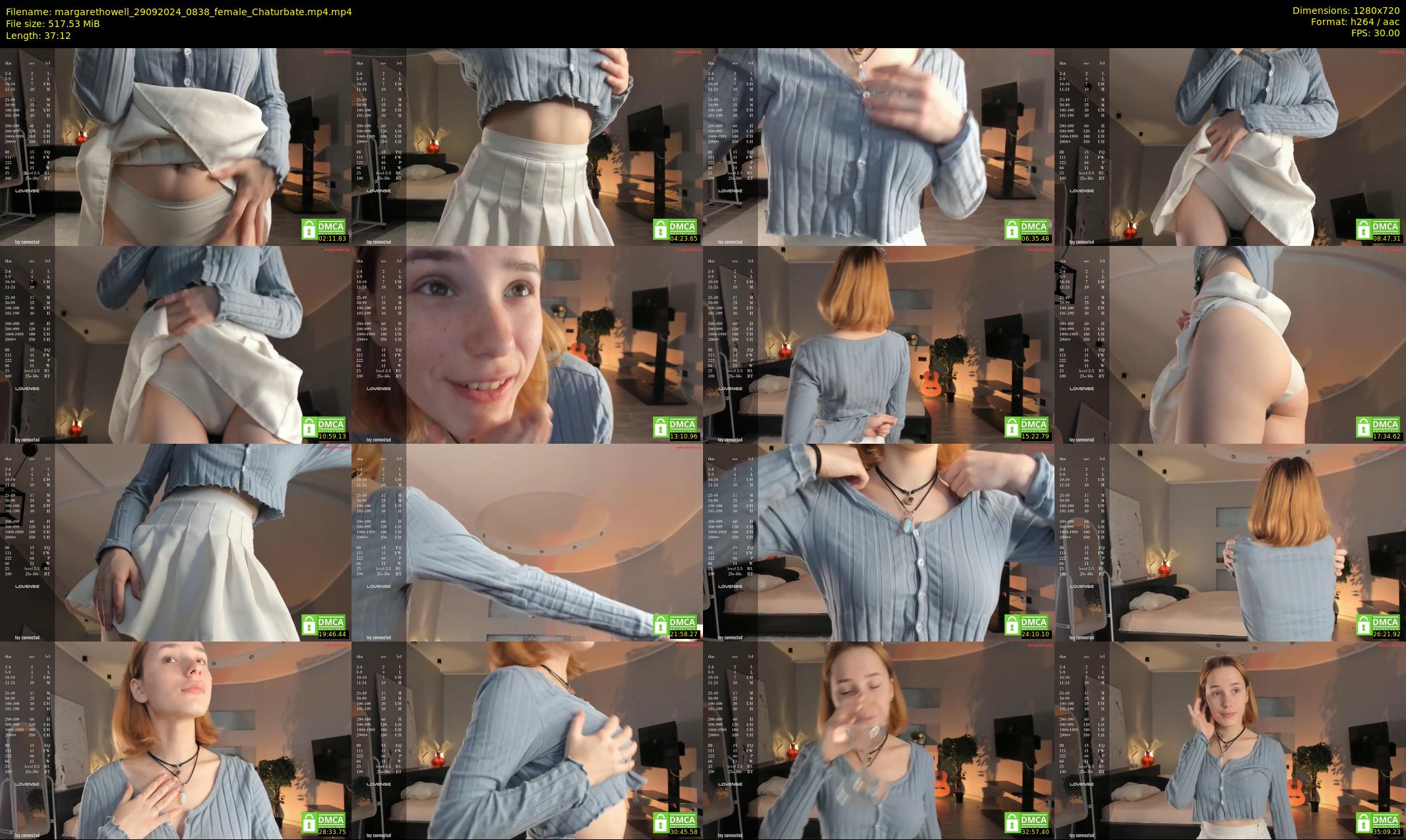 margarethowell — 38 minute Chaturbate female cam show recording, 720p, Sep 29, 2024