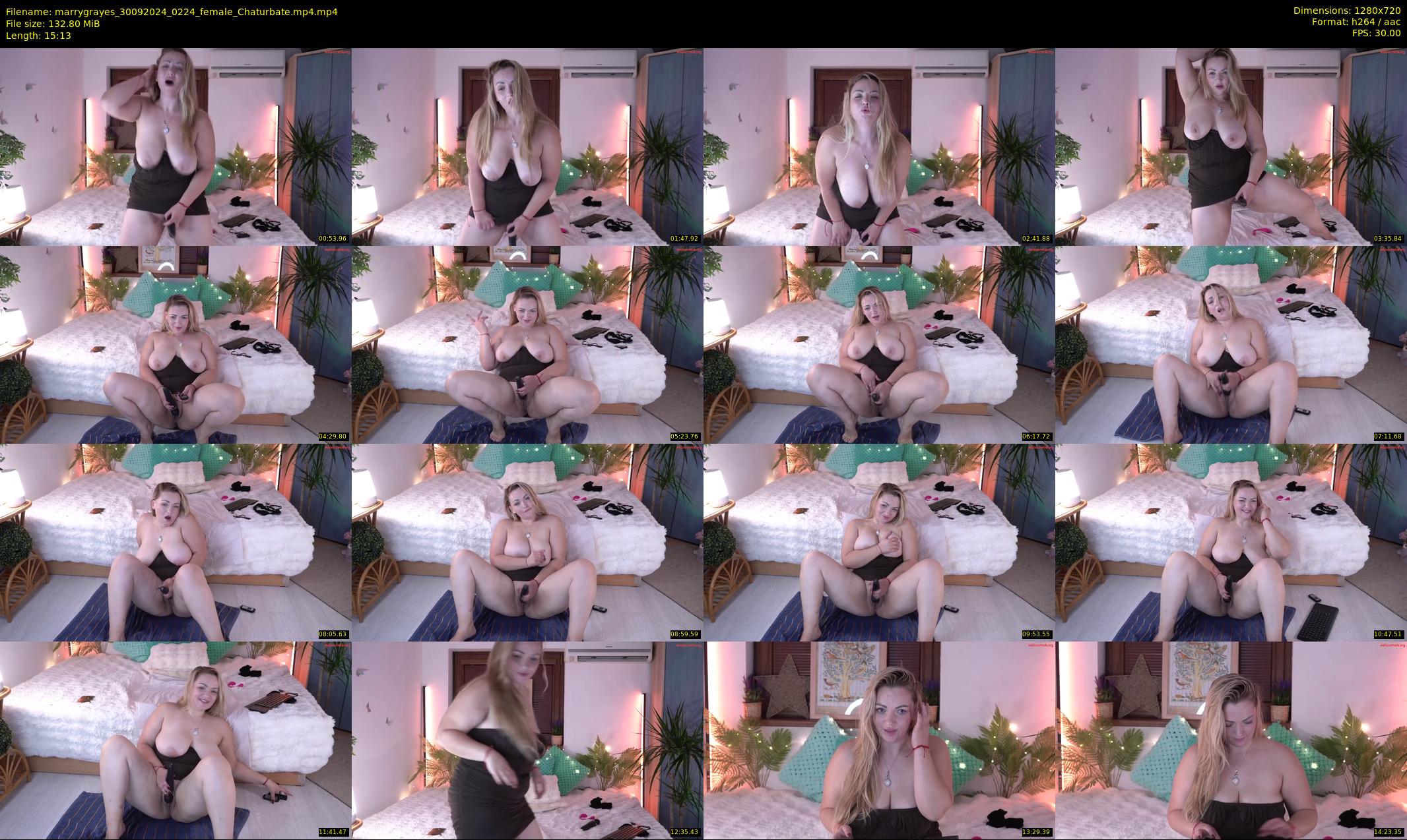 marrygrayes — 16 minute Chaturbate female cam show recording, 720p, Sep 30, 2024