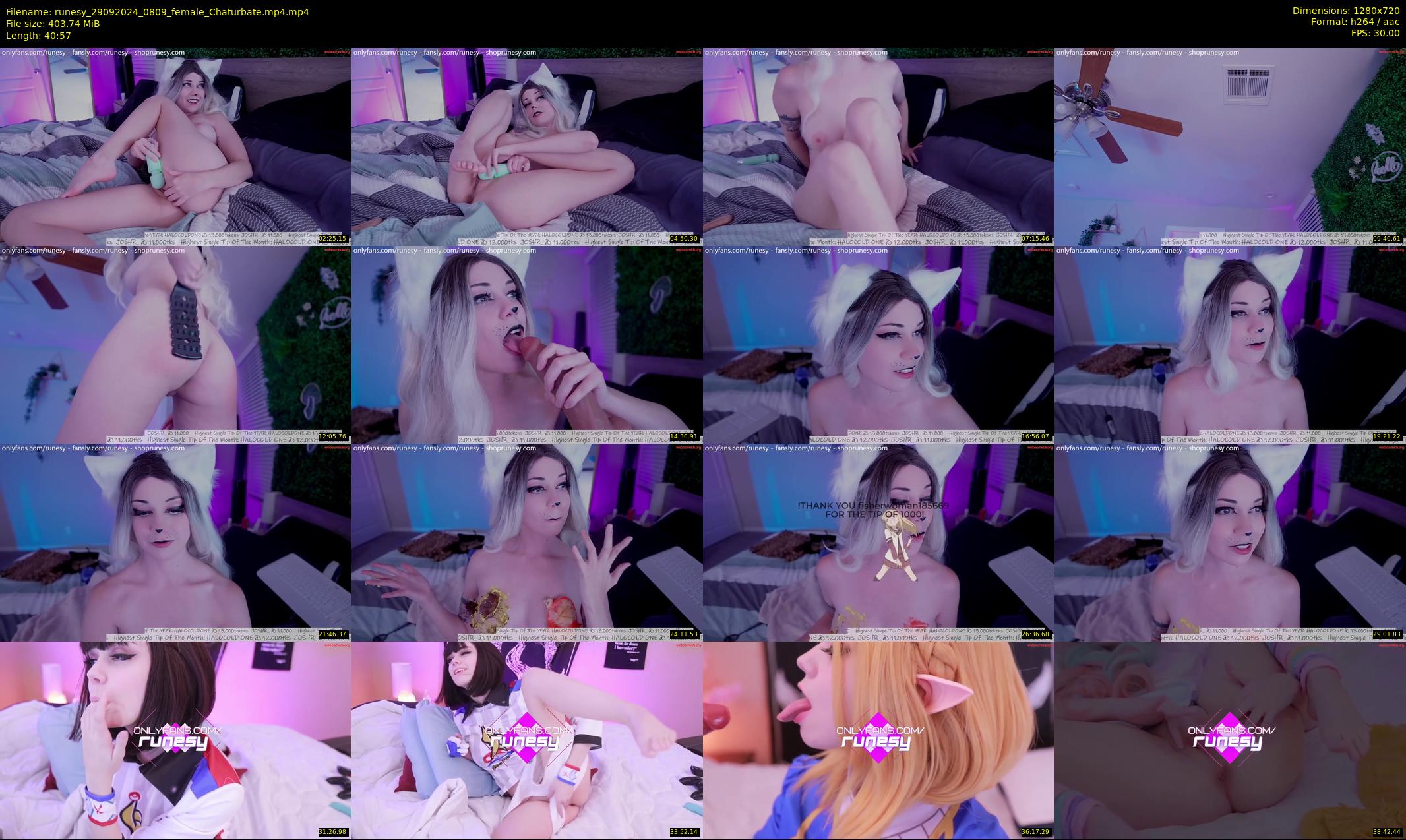 runesy — 41 minute Chaturbate female cam show recording, 720p, Sep 29, 2024