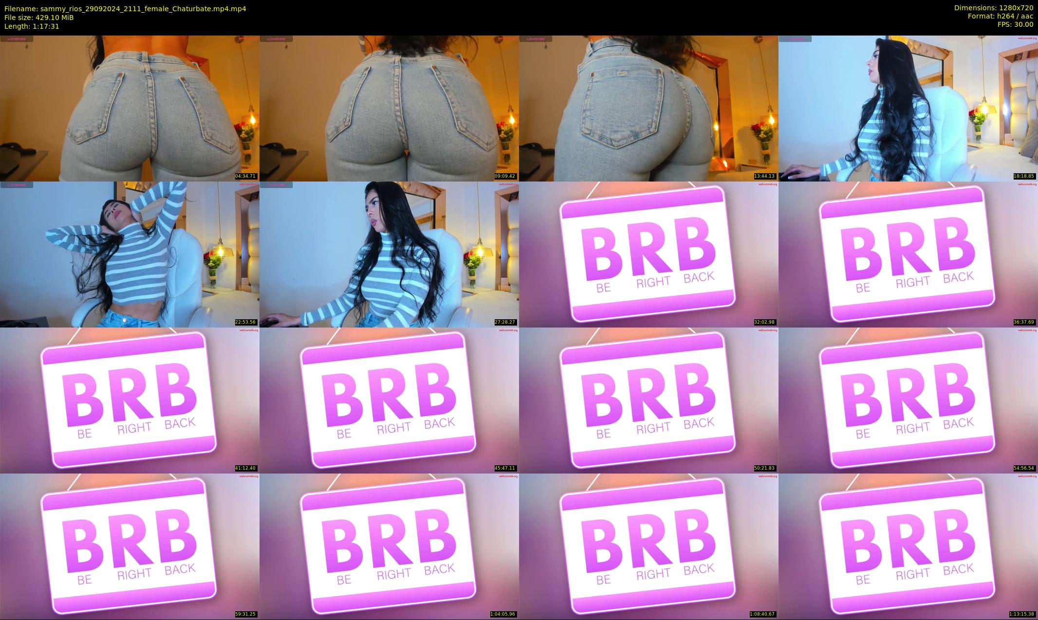 sammy_rios — 78 minute Chaturbate female cam show recording, 720p, Sep 29, 2024