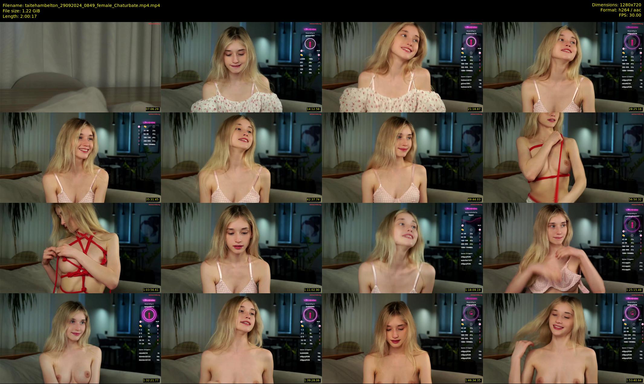 taitehambelton — 121 minute Chaturbate female cam show recording, 720p, Sep 29, 2024