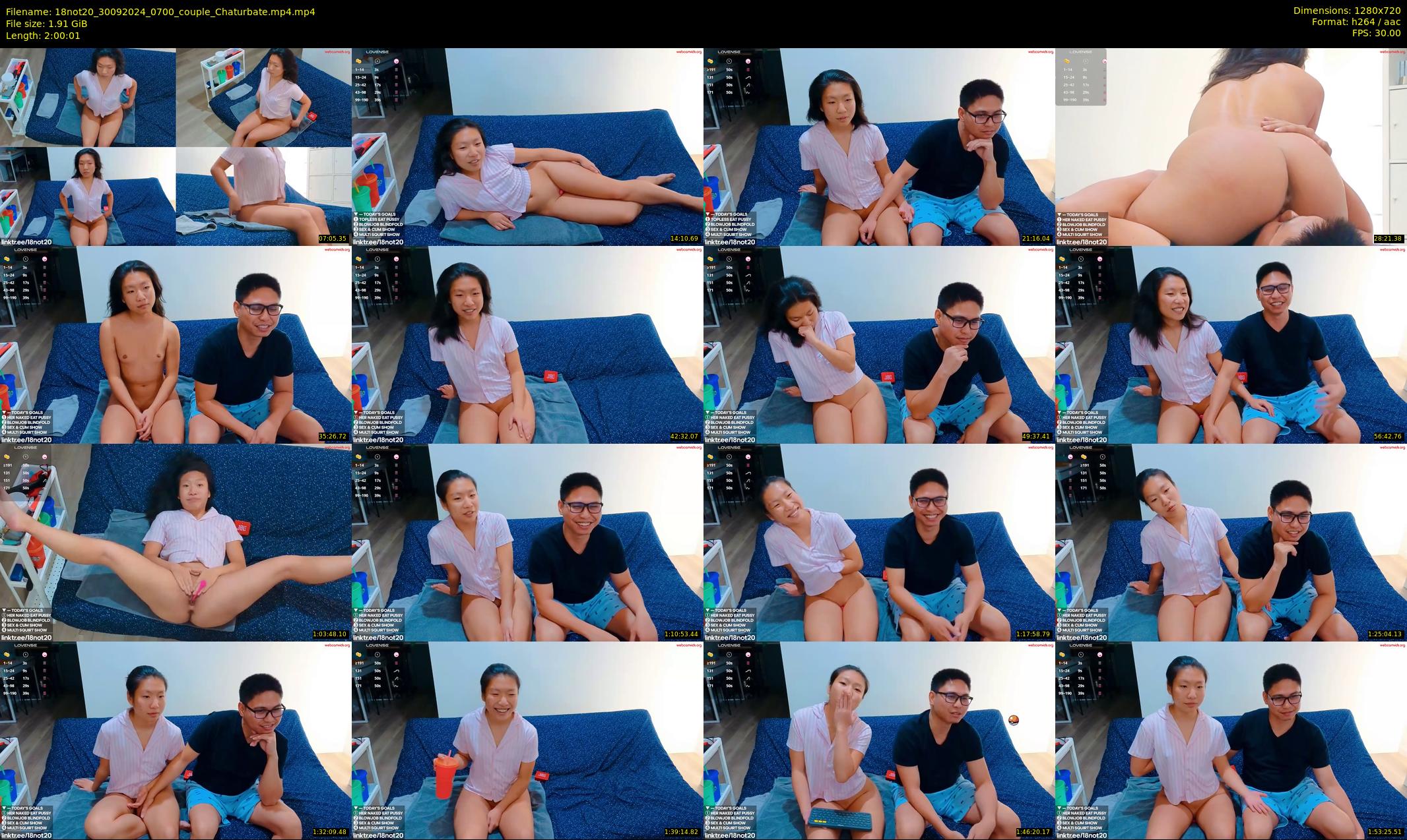 18not20 — 121 minute Chaturbate couple cam show recording, 720p, Sep 30, 2024