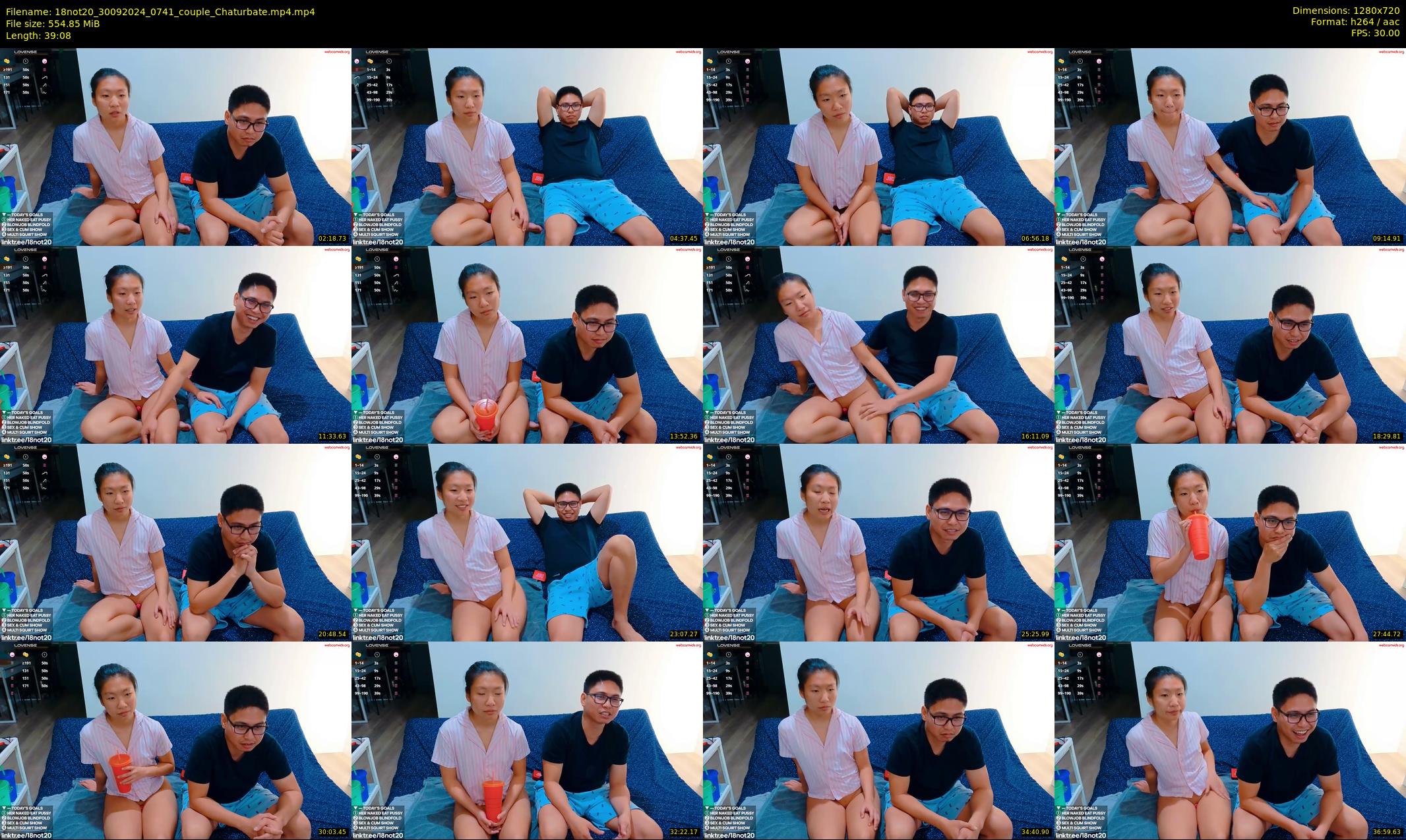 18not20 — 40 minute Chaturbate couple cam show recording, 720p, Sep 30, 2024