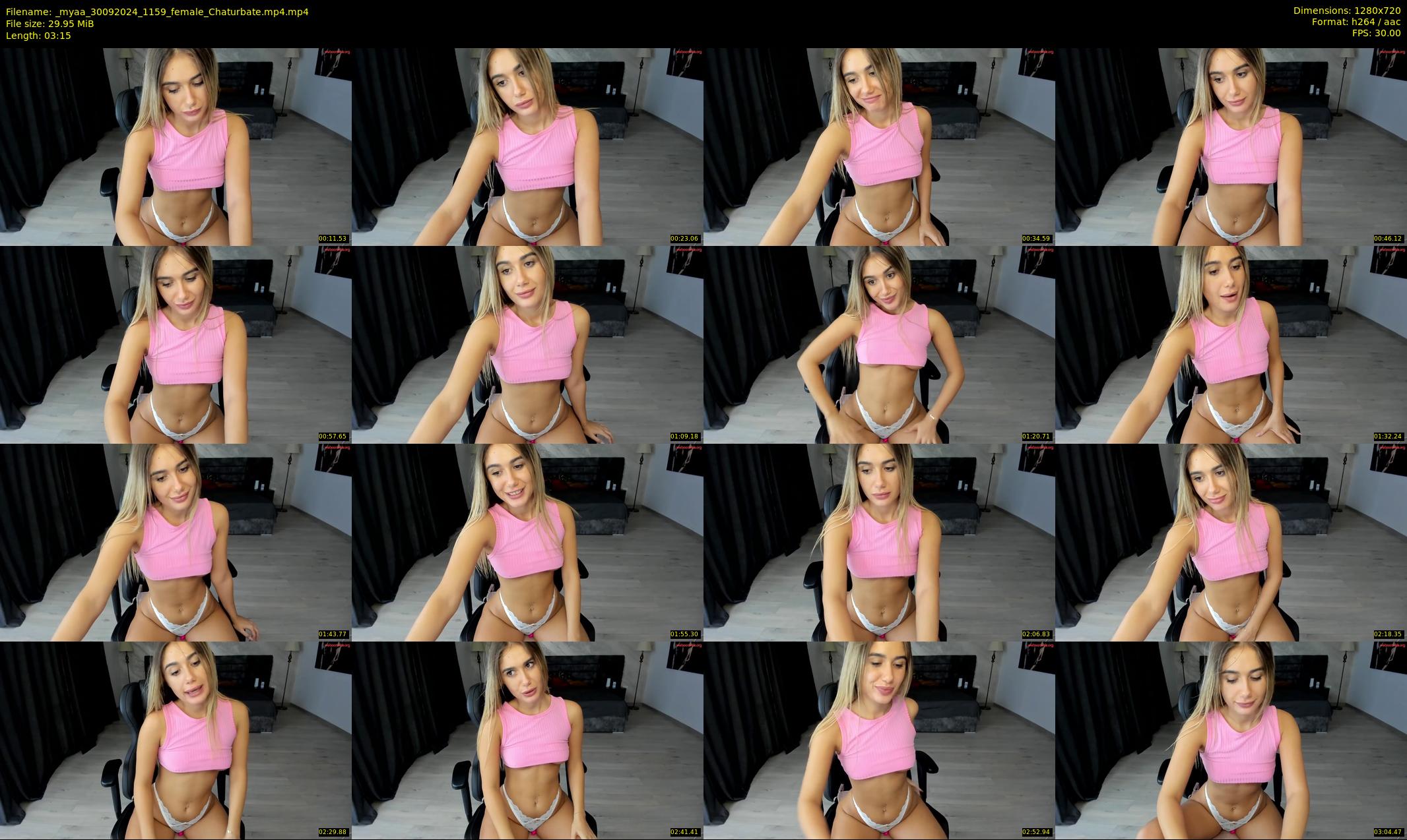 _myaa — 4 minute Chaturbate female cam show recording, 720p, Sep 30, 2024