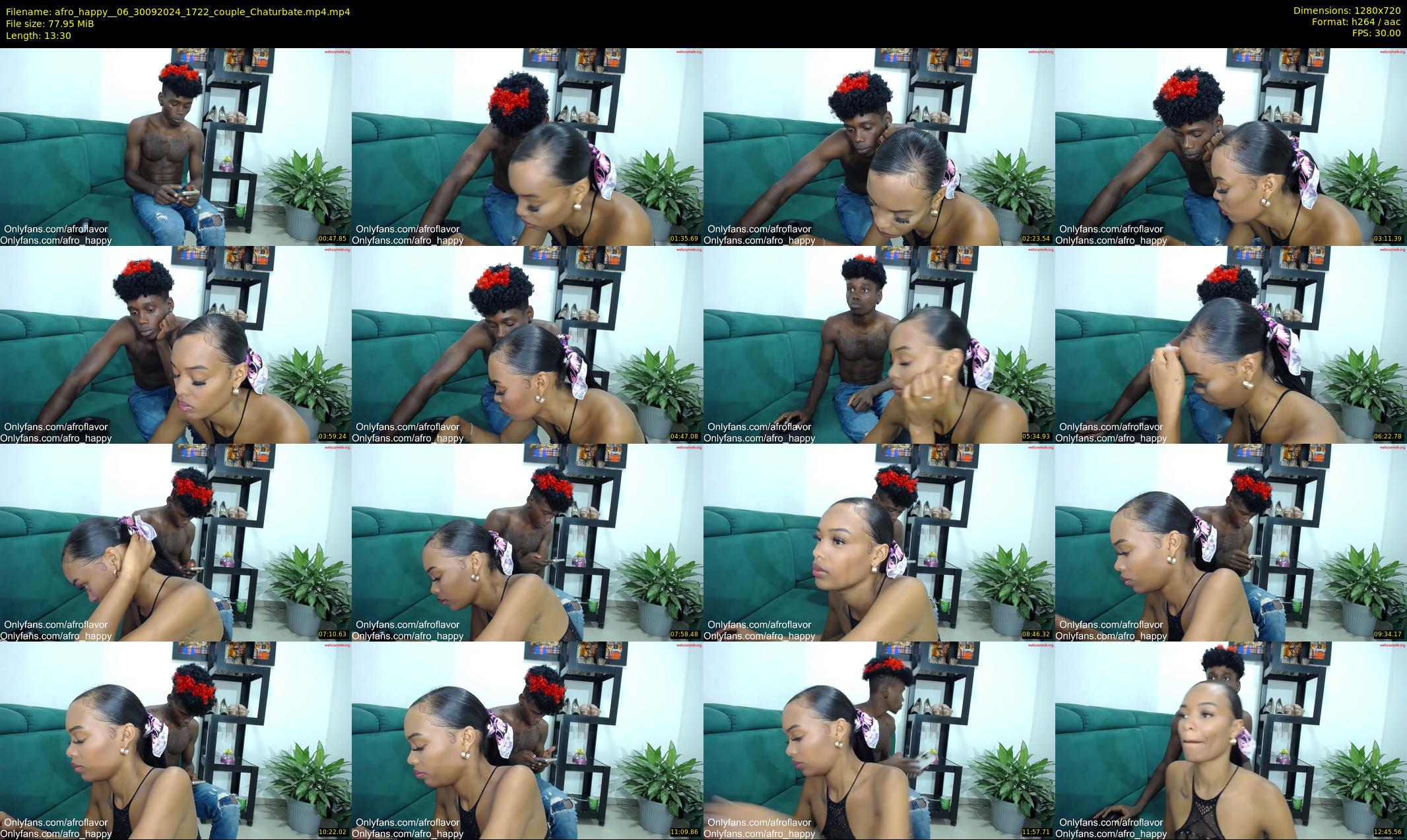 afro_happy__06 — 14 minute Chaturbate couple cam show recording, 720p, Sep 30, 2024