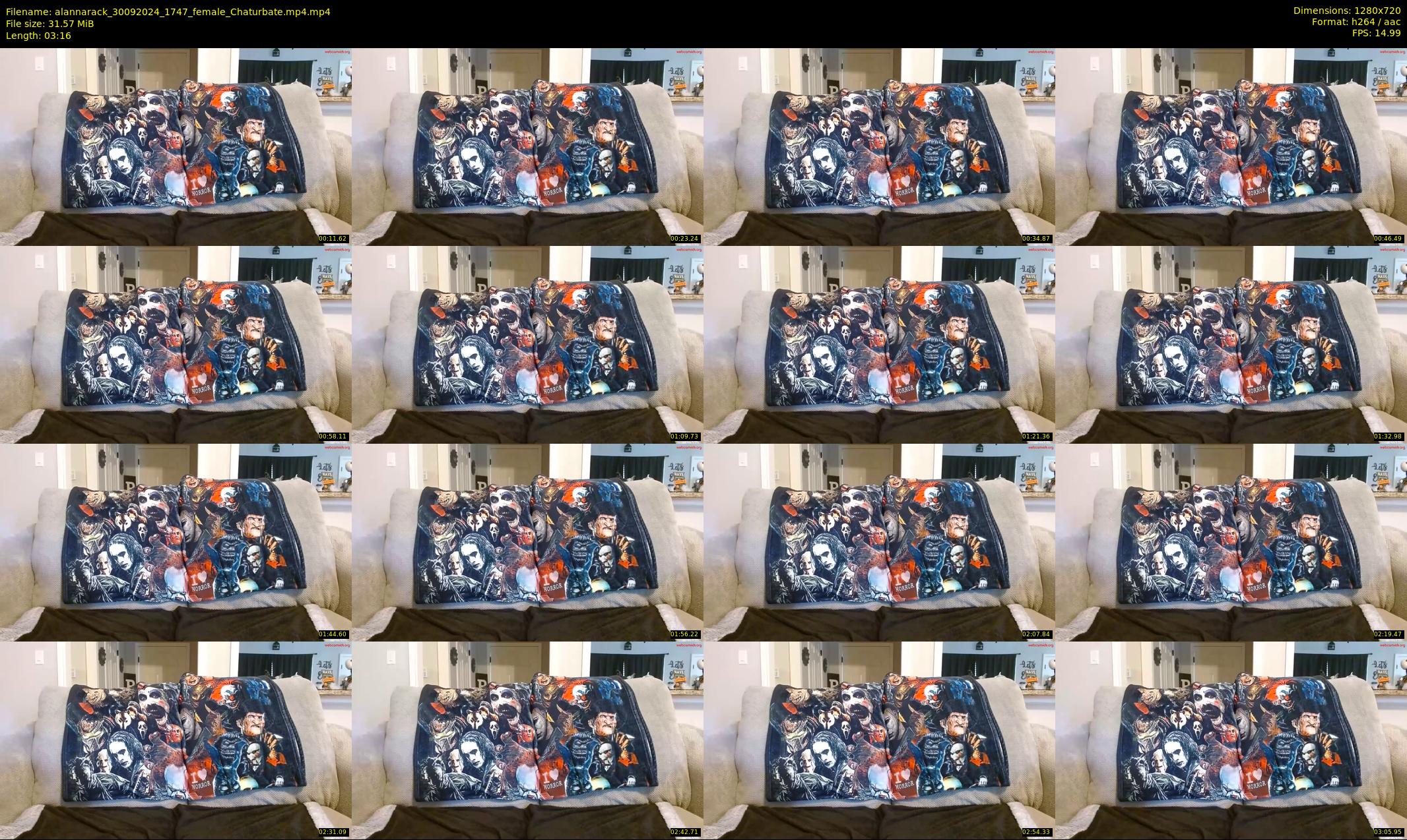 alannarack — 4 minute Chaturbate female cam show recording, 720p, Sep 30, 2024
