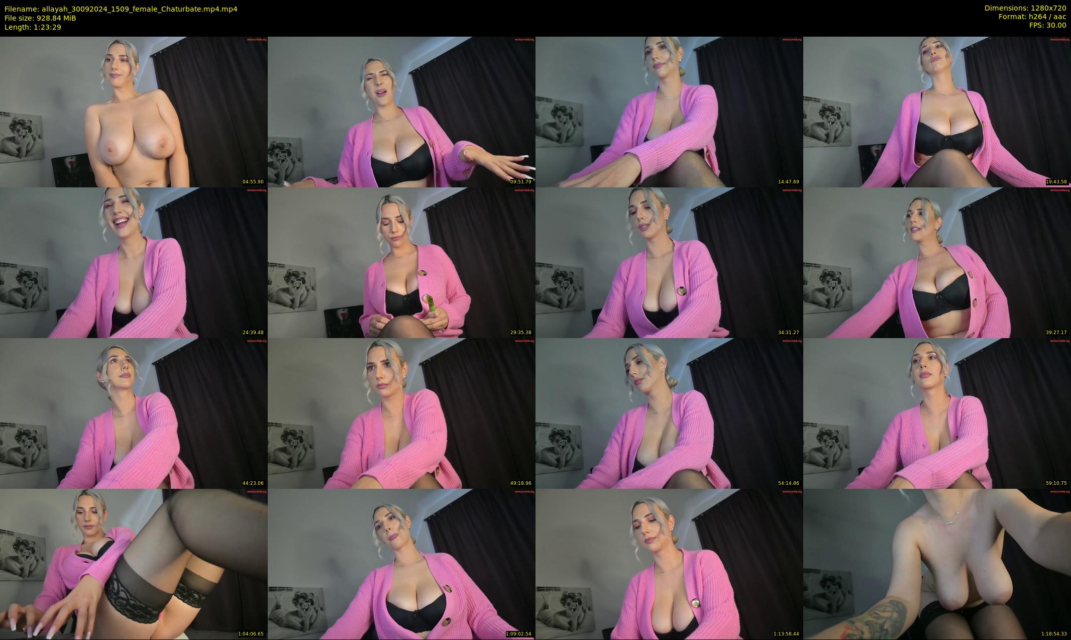 allayah — 84 minute Chaturbate female cam show recording, 720p, Sep 30, 2024