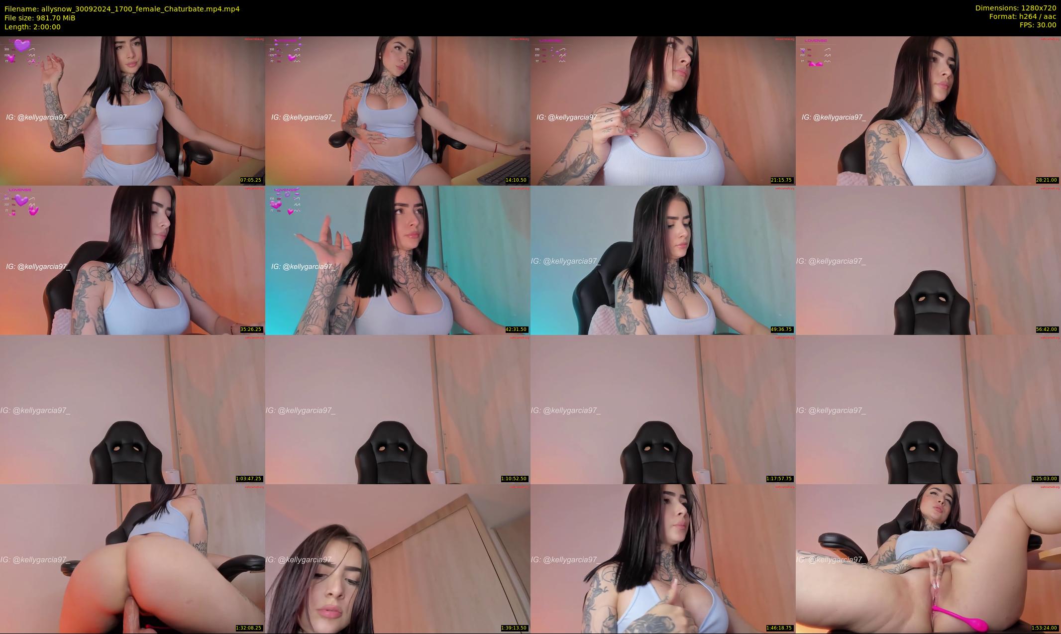 allysnow — 120 minute Chaturbate female cam show recording, 720p, Sep 30, 2024