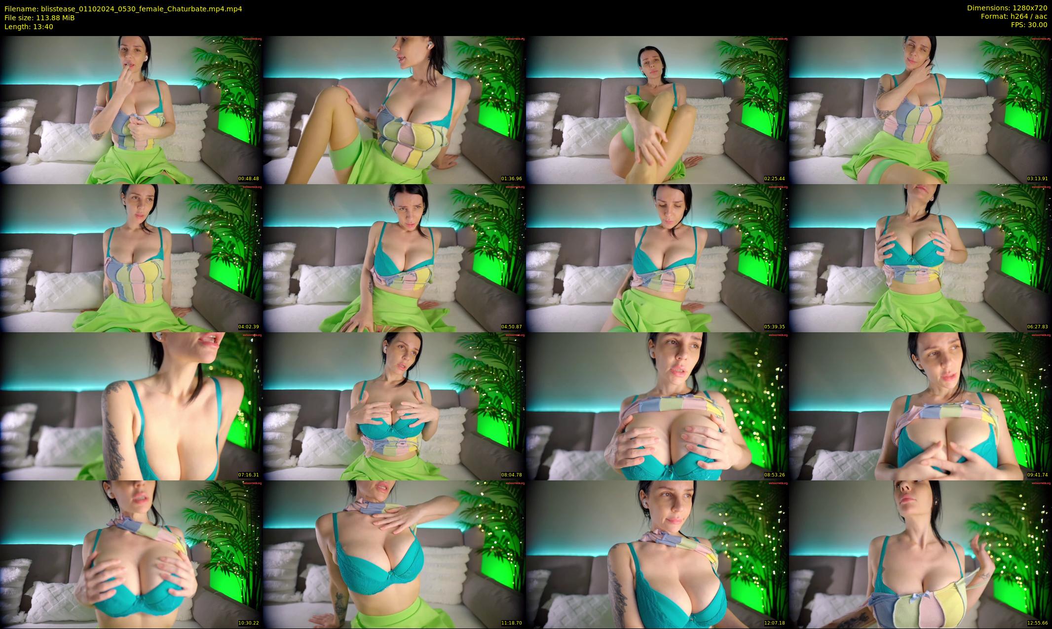 blisstease — 14 minute Chaturbate female cam show recording, 720p, Oct 1, 2024