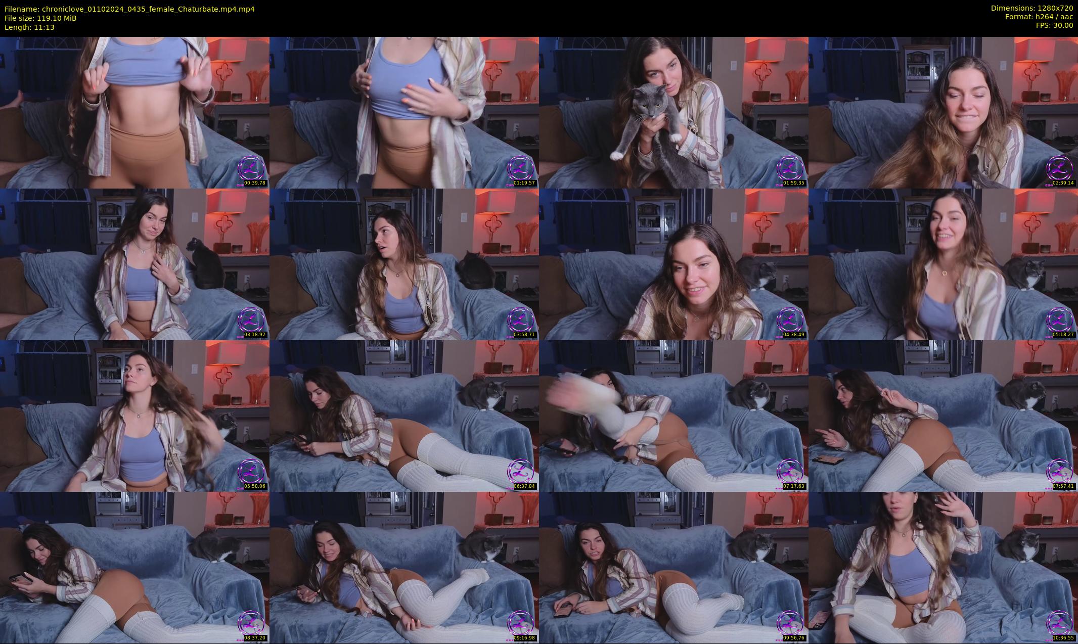chroniclove — 12 minute Chaturbate female cam show recording, 720p, Oct 1, 2024