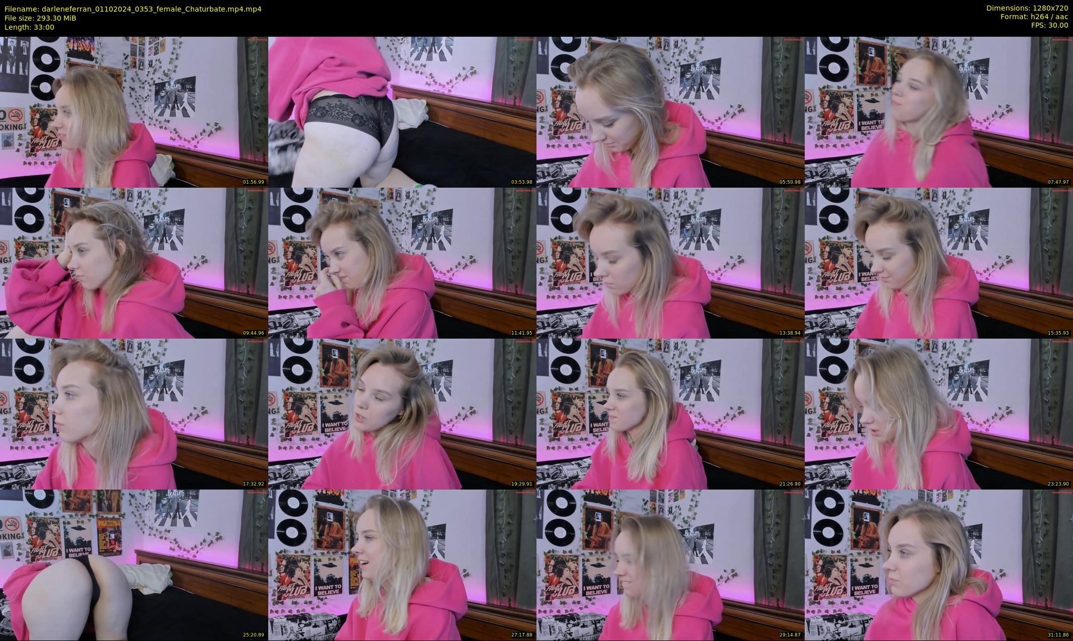 darleneferran — 33 minute Chaturbate female cam show recording, 720p, Oct 1, 2024