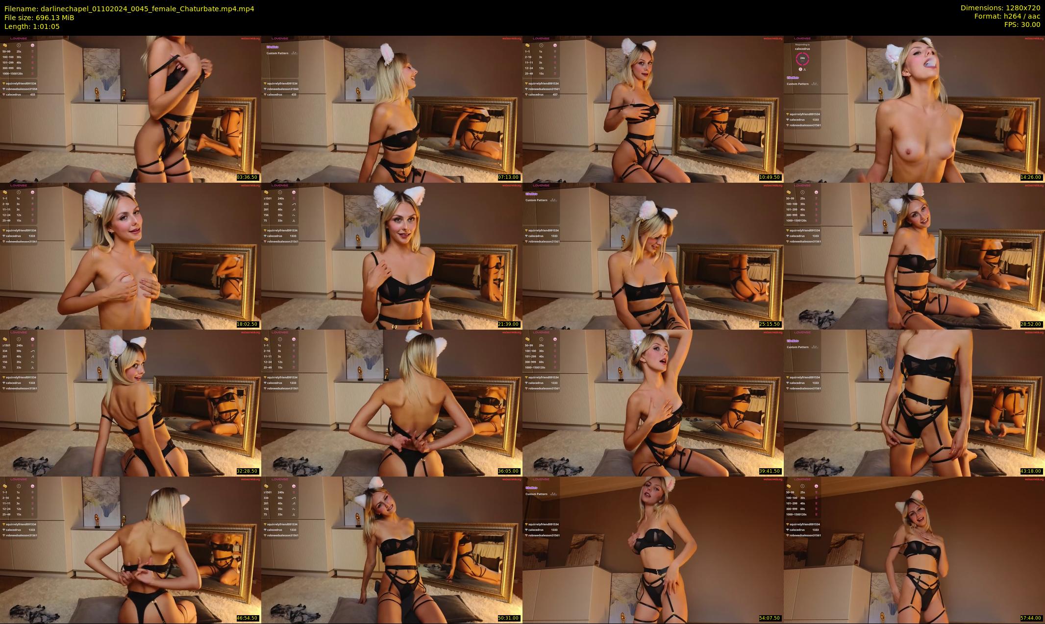 darlinechapel — 62 minute Chaturbate female cam show recording, 720p, Oct 1, 2024