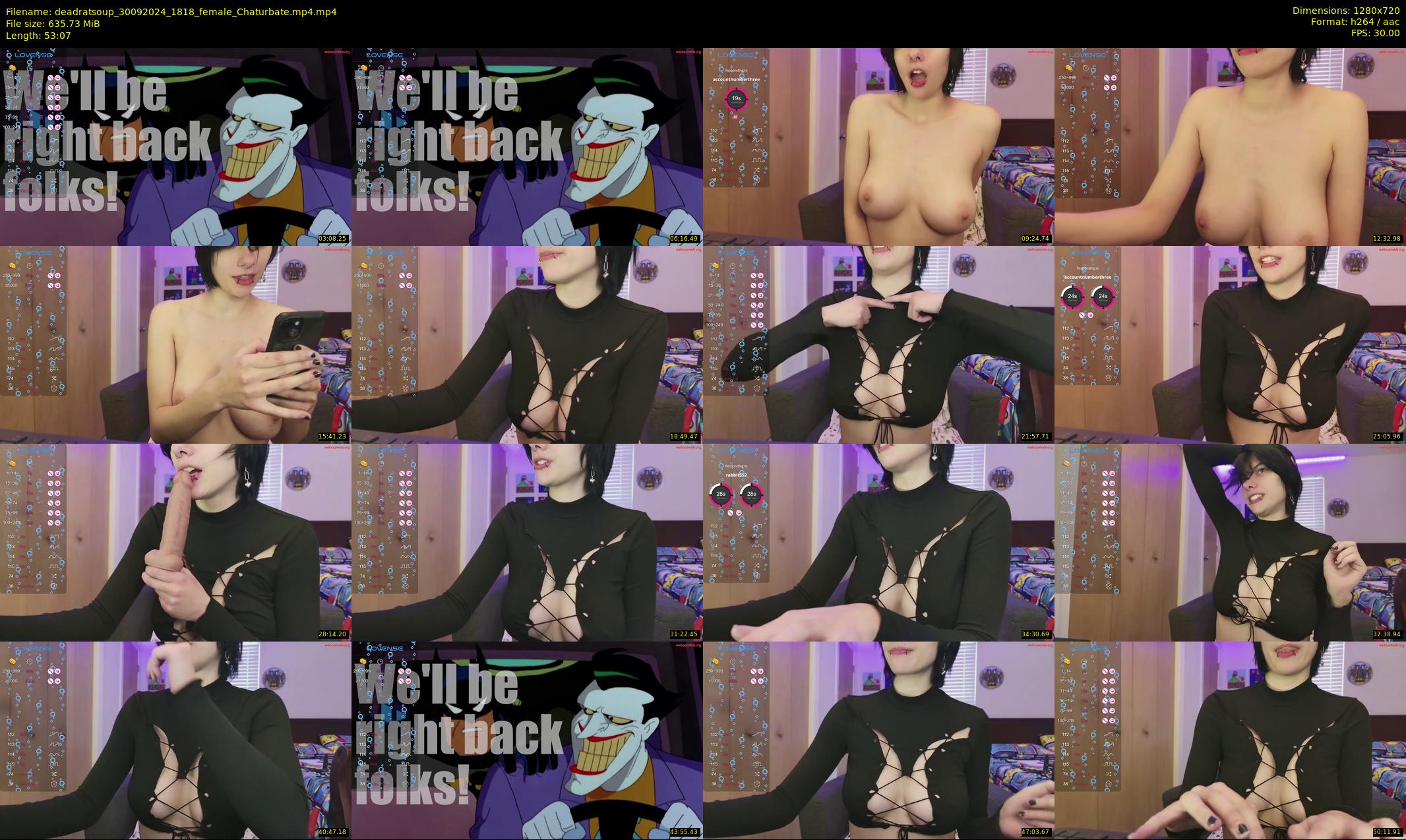 deadratsoup — 54 minute Chaturbate female cam show recording, 720p, Sep 30, 2024