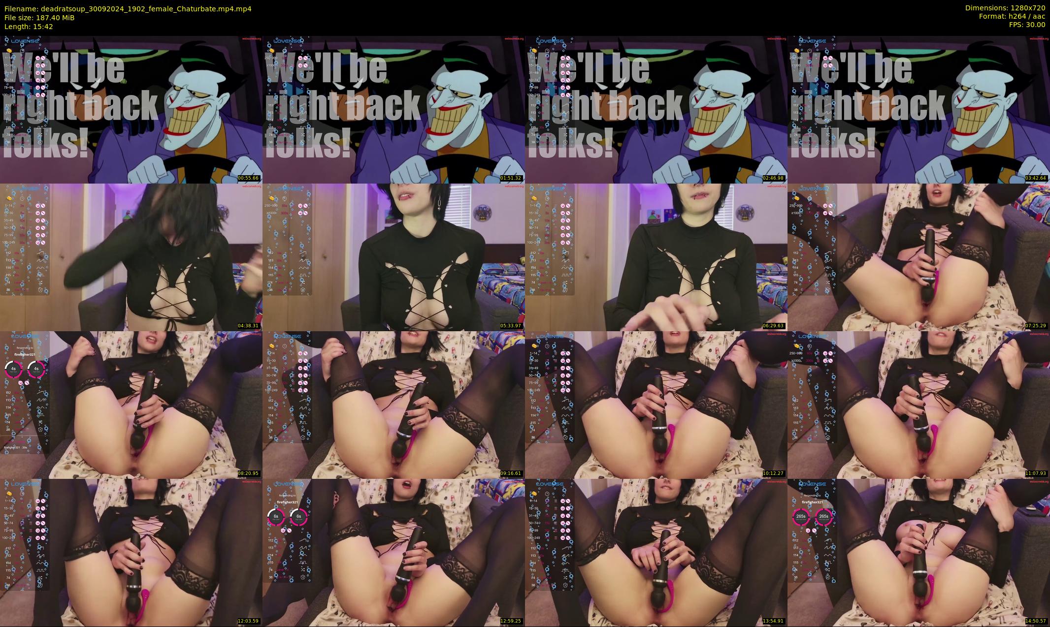 deadratsoup — 16 minute Chaturbate female cam show recording, 720p, Sep 30, 2024