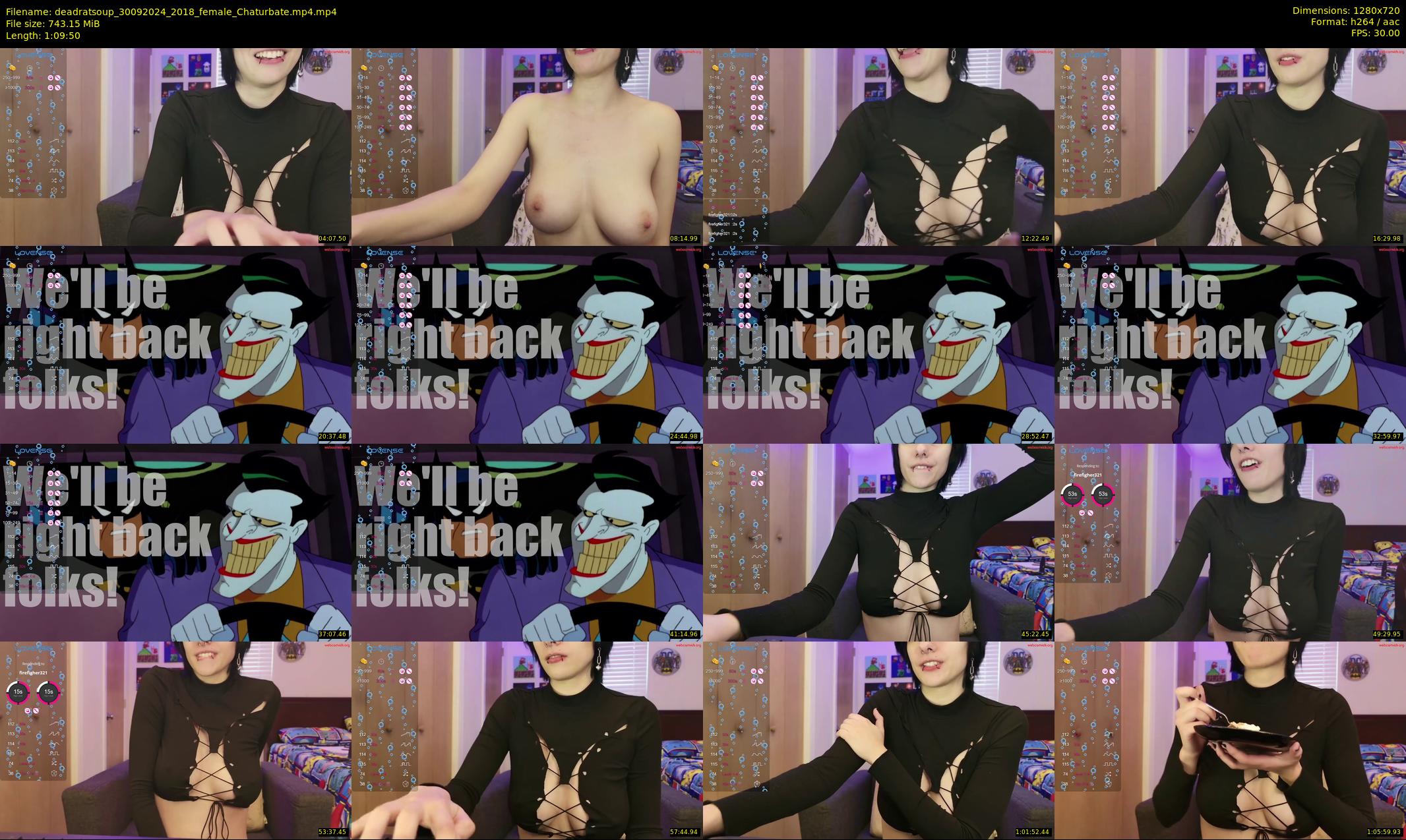 deadratsoup — 70 minute Chaturbate female cam show recording, 720p, Sep 30, 2024