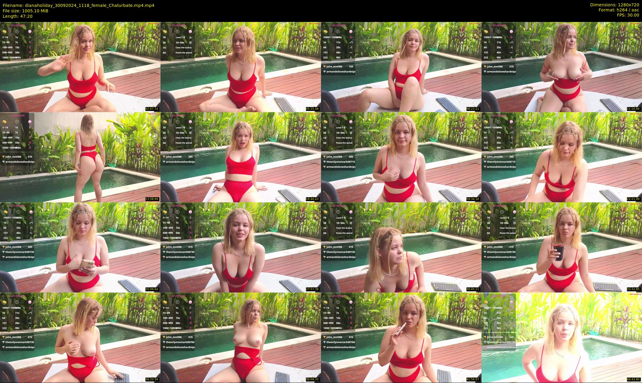 dianaholiday — 48 minute Chaturbate female cam show recording, 720p, Sep 30, 2024
