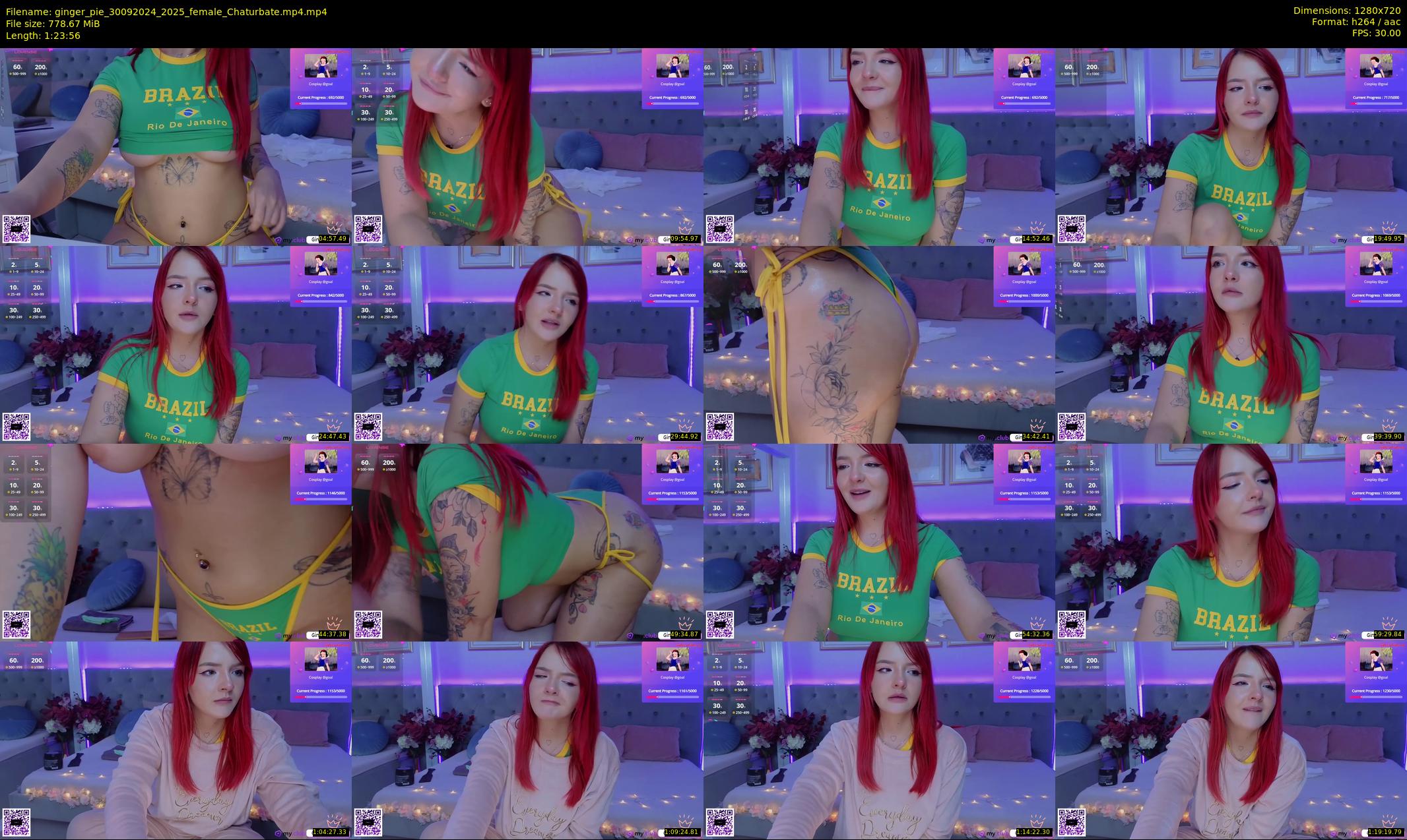 ginger_pie — 84 minute Chaturbate female cam show recording, 720p, Sep 30, 2024