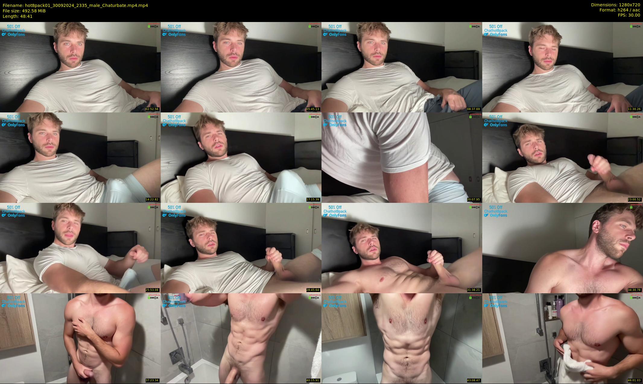 hot8pack01 — 49 minute Chaturbate male cam show recording, 720p, Sep 30, 2024