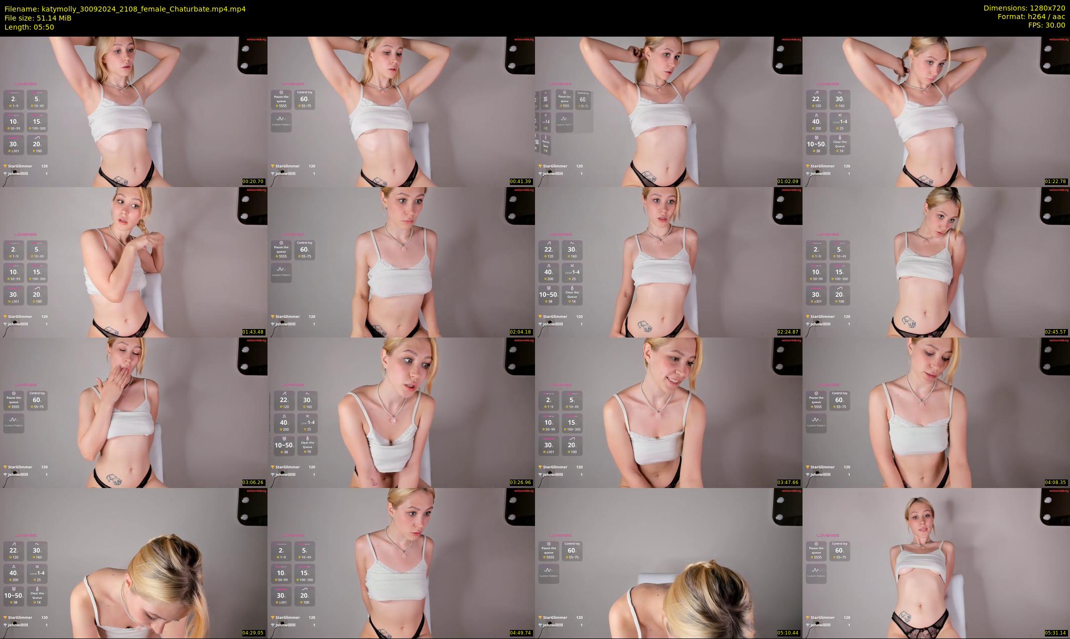 katymolly — 6 minute Chaturbate female cam show recording, 720p, Sep 30, 2024