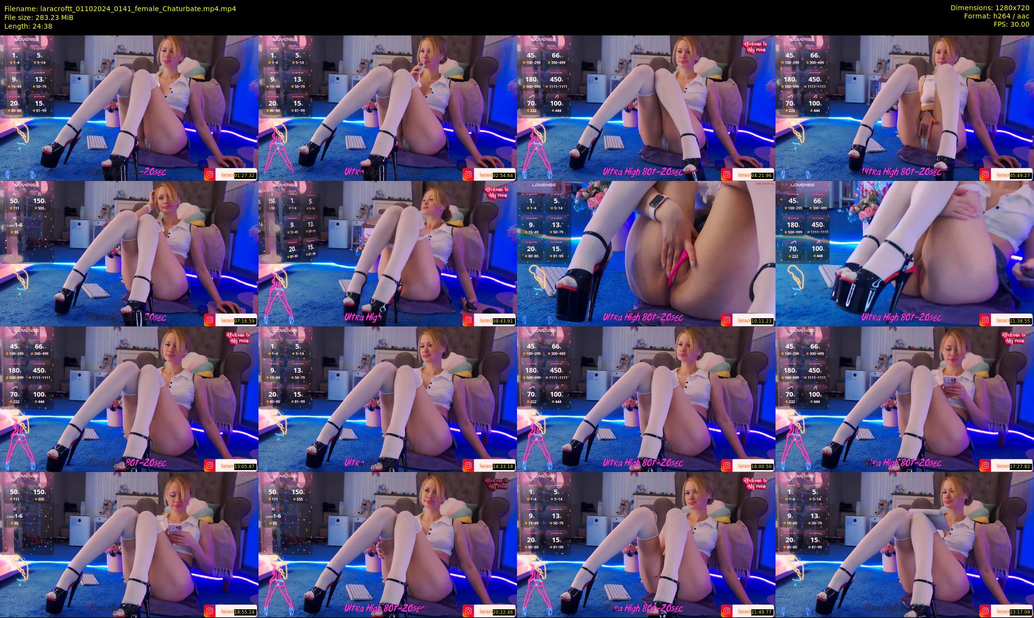 laracroftt — 25 minute Chaturbate female cam show recording, 720p, Oct 1, 2024