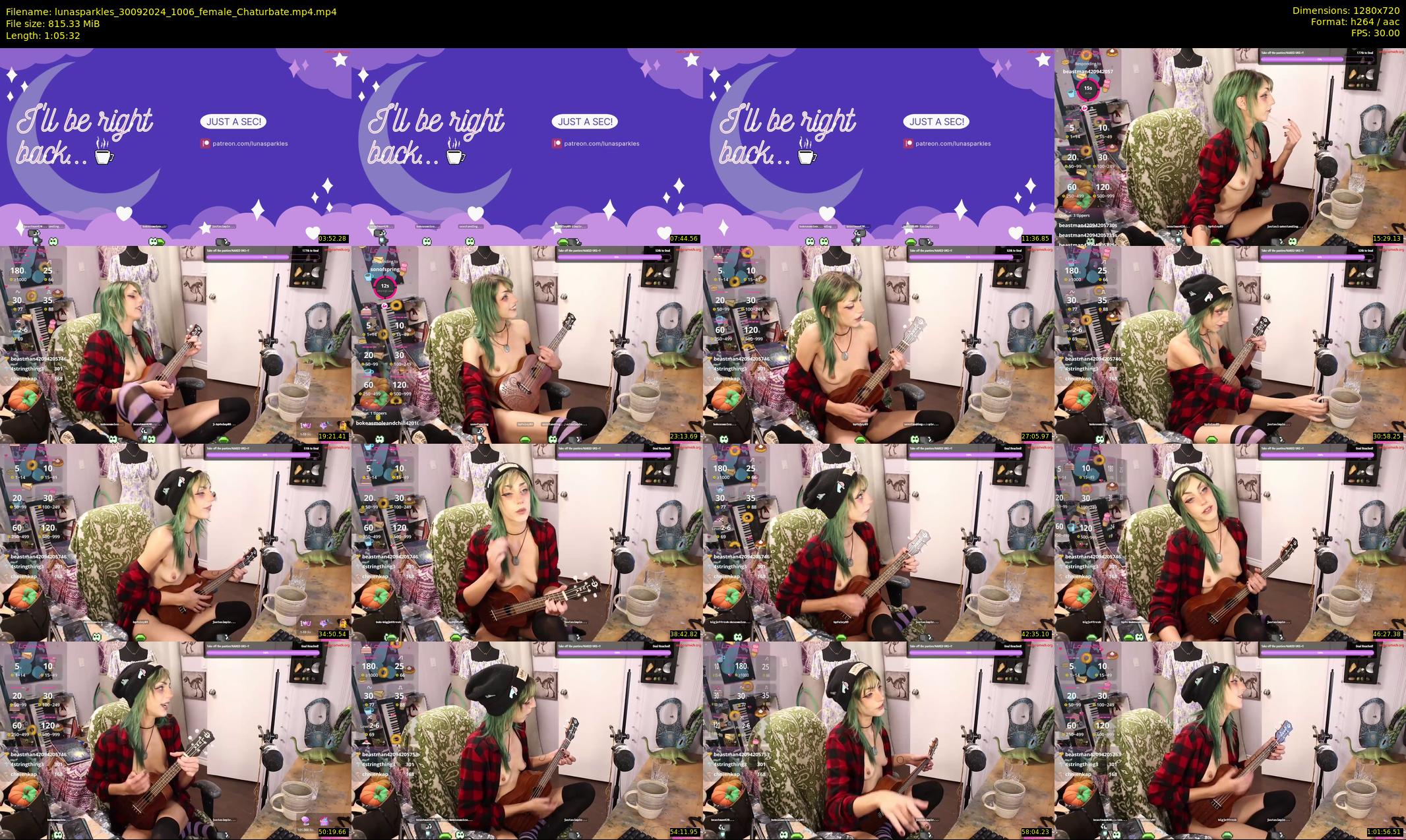 lunasparkles — 66 minute Chaturbate female cam show recording, 720p, Sep 30, 2024