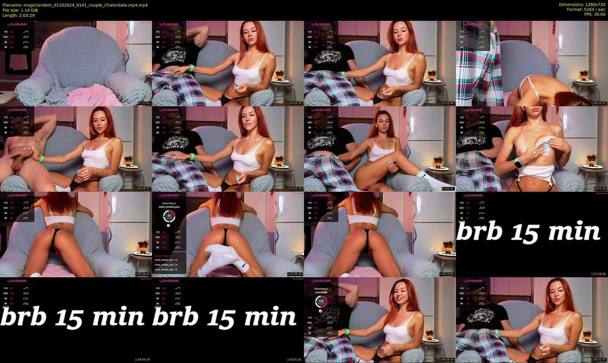 magictandem — 124 minute Chaturbate couple cam show recording, 720p, Oct 1, 2024