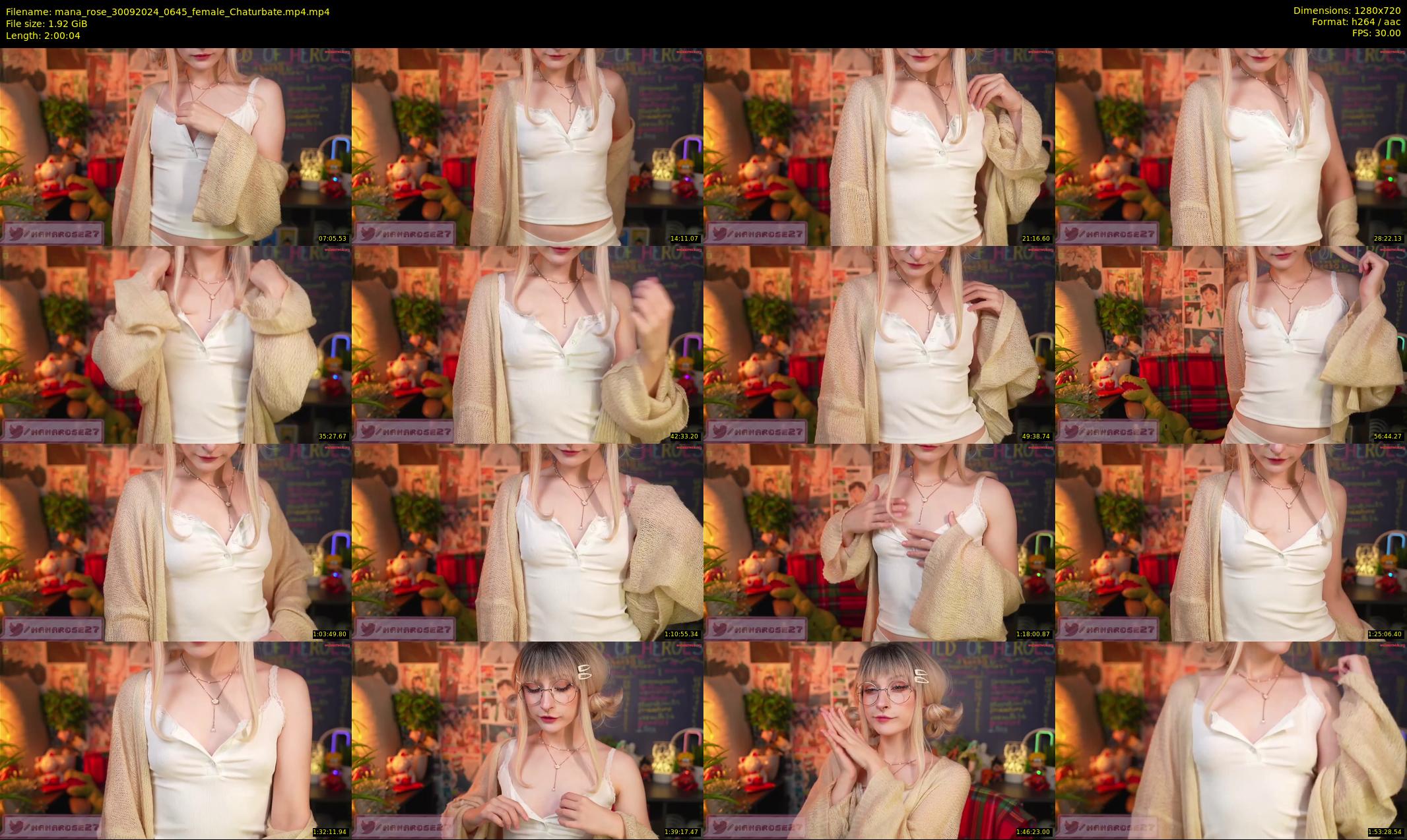mana_rose — 121 minute Chaturbate female cam show recording, 720p, Sep 30, 2024