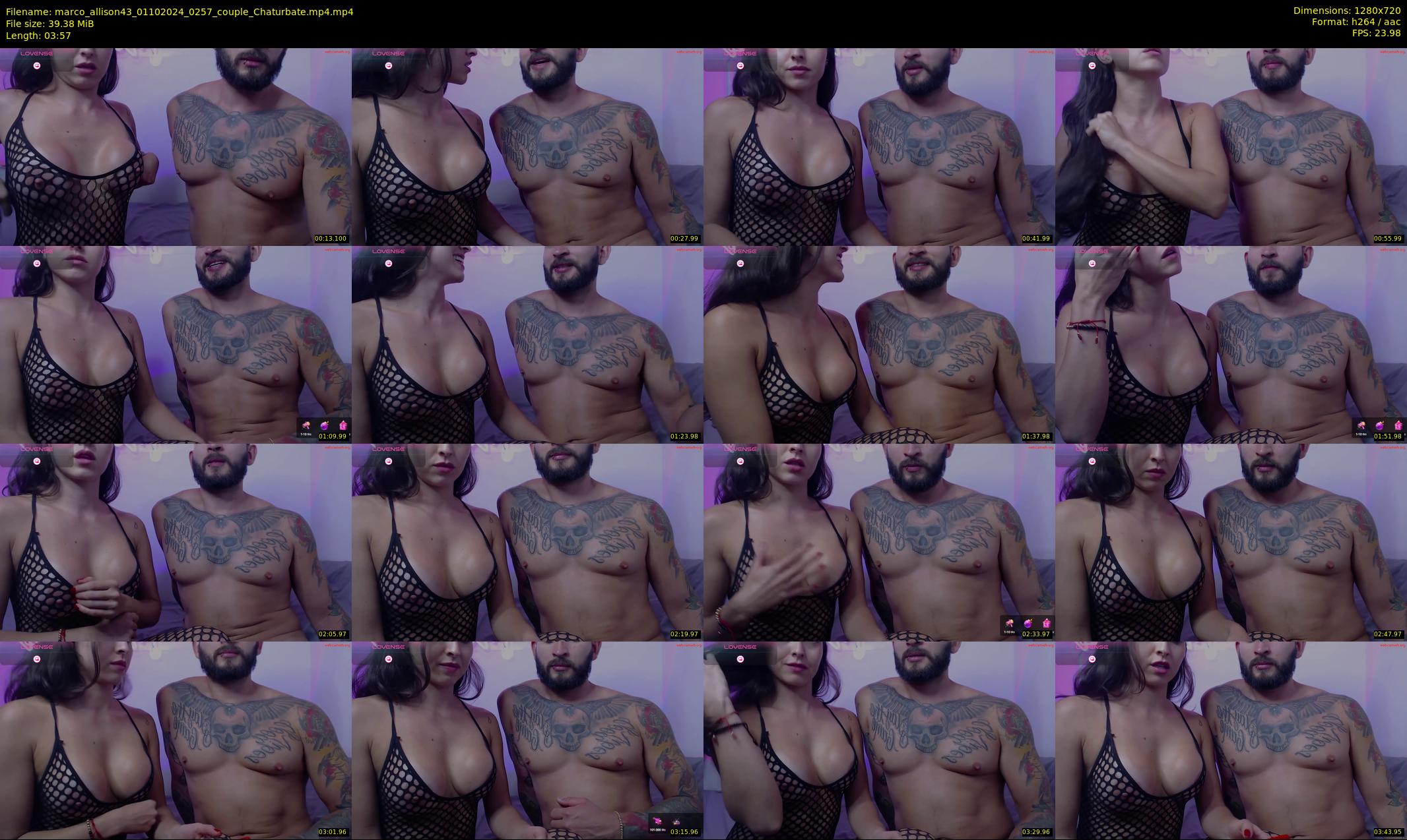 marco_allison43 — 4 minute Chaturbate couple cam show recording, 720p, Oct 1, 2024