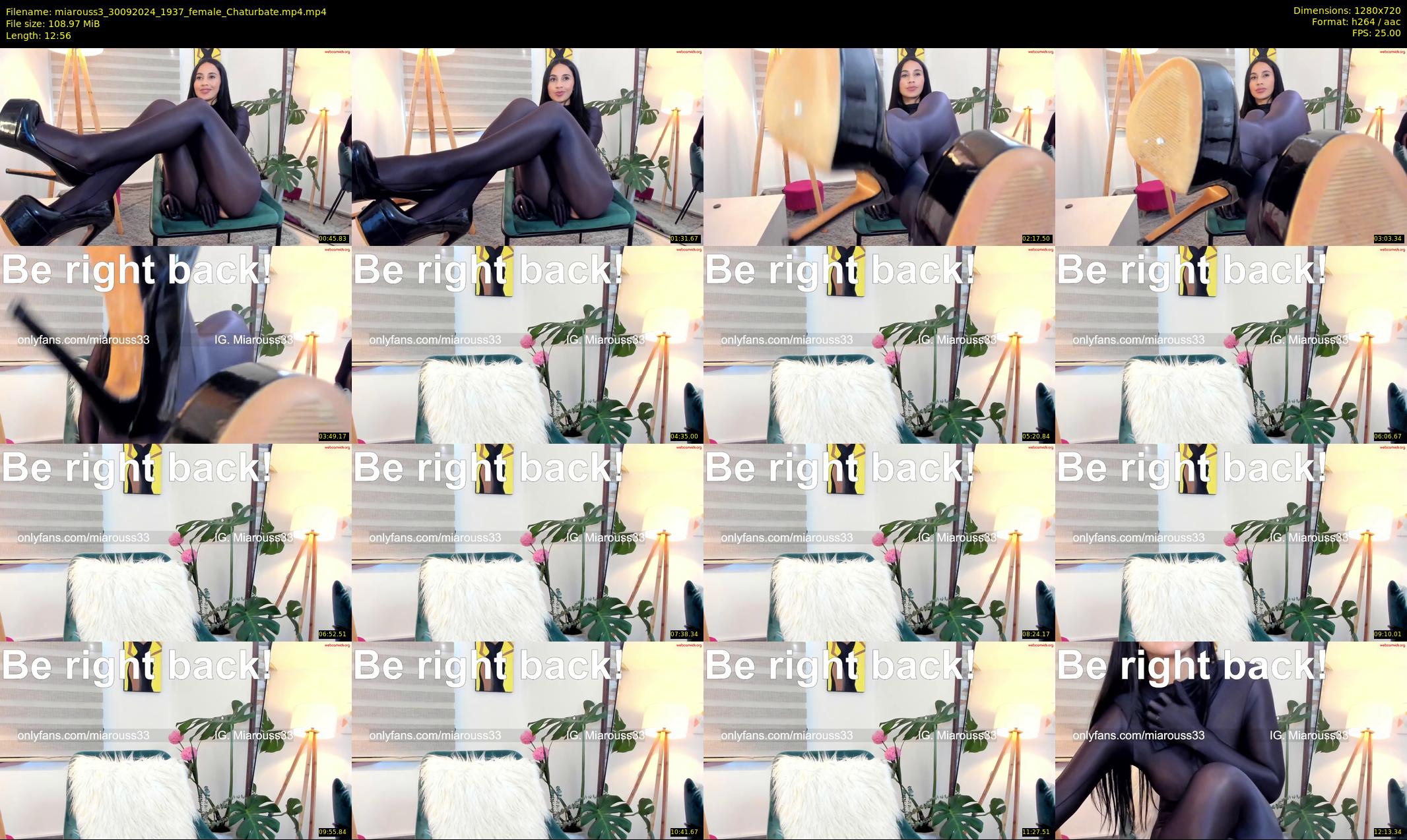 miarouss3 — 13 minute Chaturbate female cam show recording, 720p, Sep 30, 2024