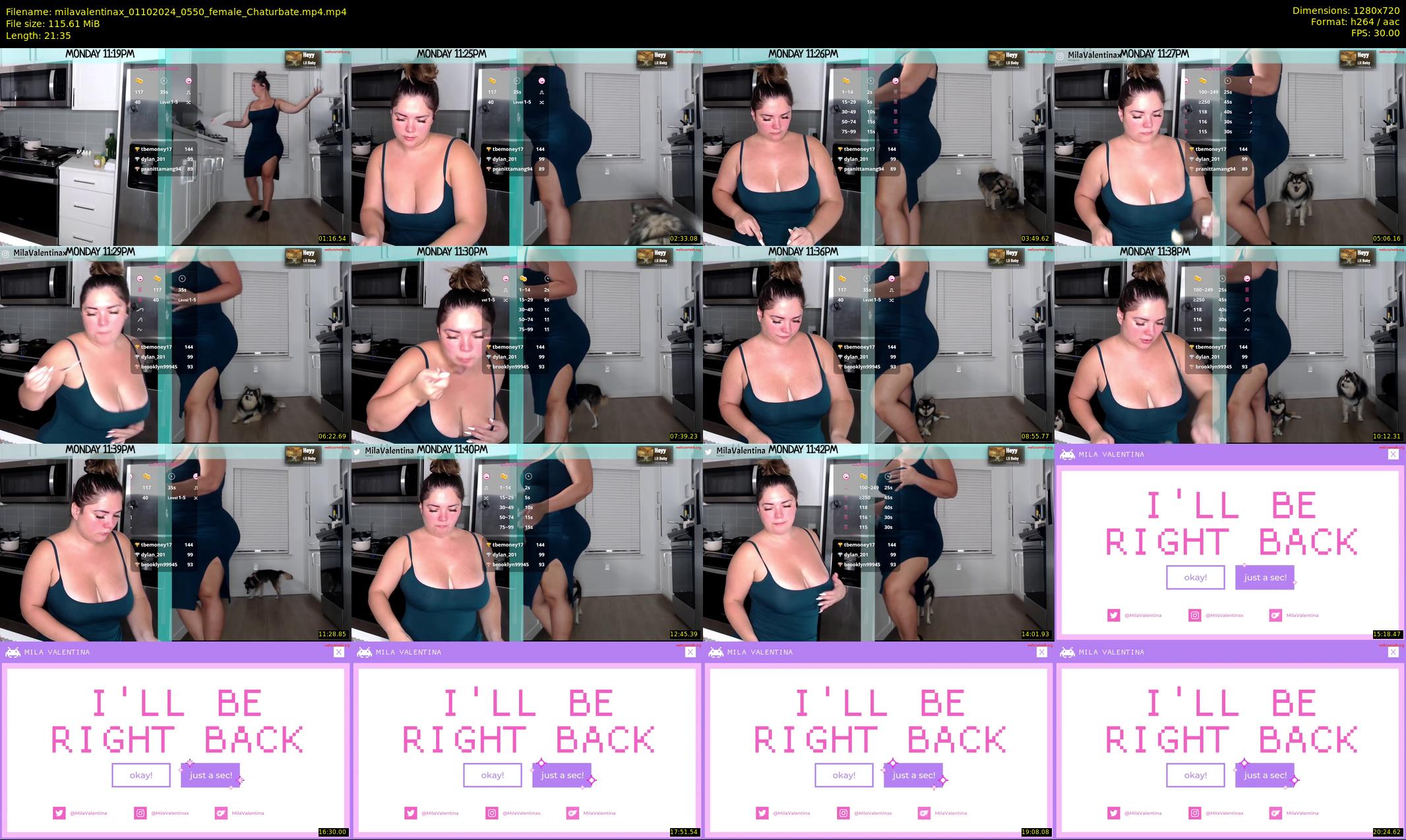 milavalentinax — 22 minute Chaturbate female cam show recording, 720p, Oct 1, 2024
