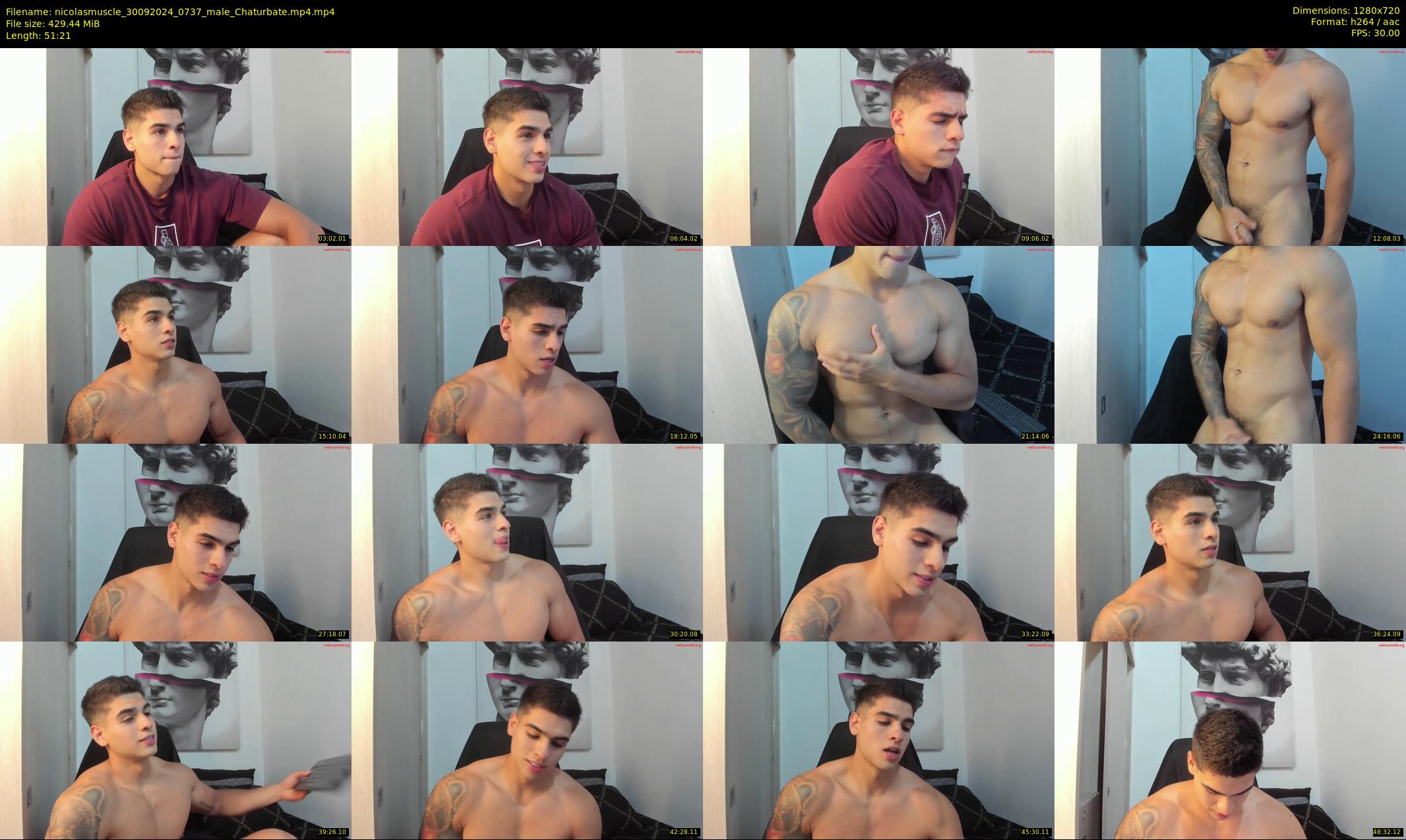 nicolasmuscle — 52 minute Chaturbate male cam show recording, 720p, Sep 30, 2024