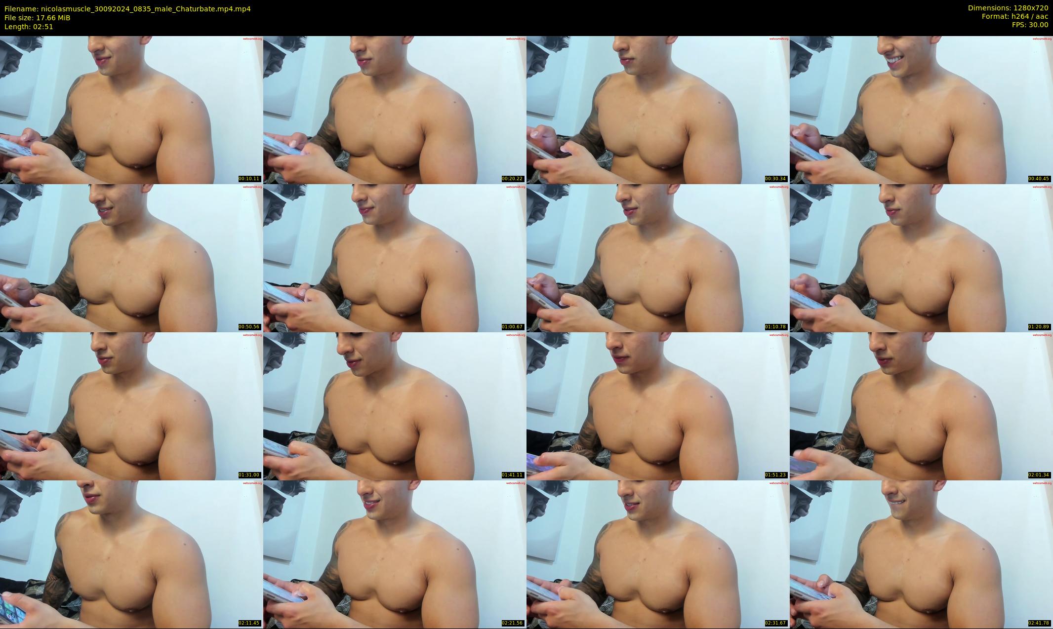 nicolasmuscle — 3 minute Chaturbate male cam show recording, 720p, Sep 30, 2024
