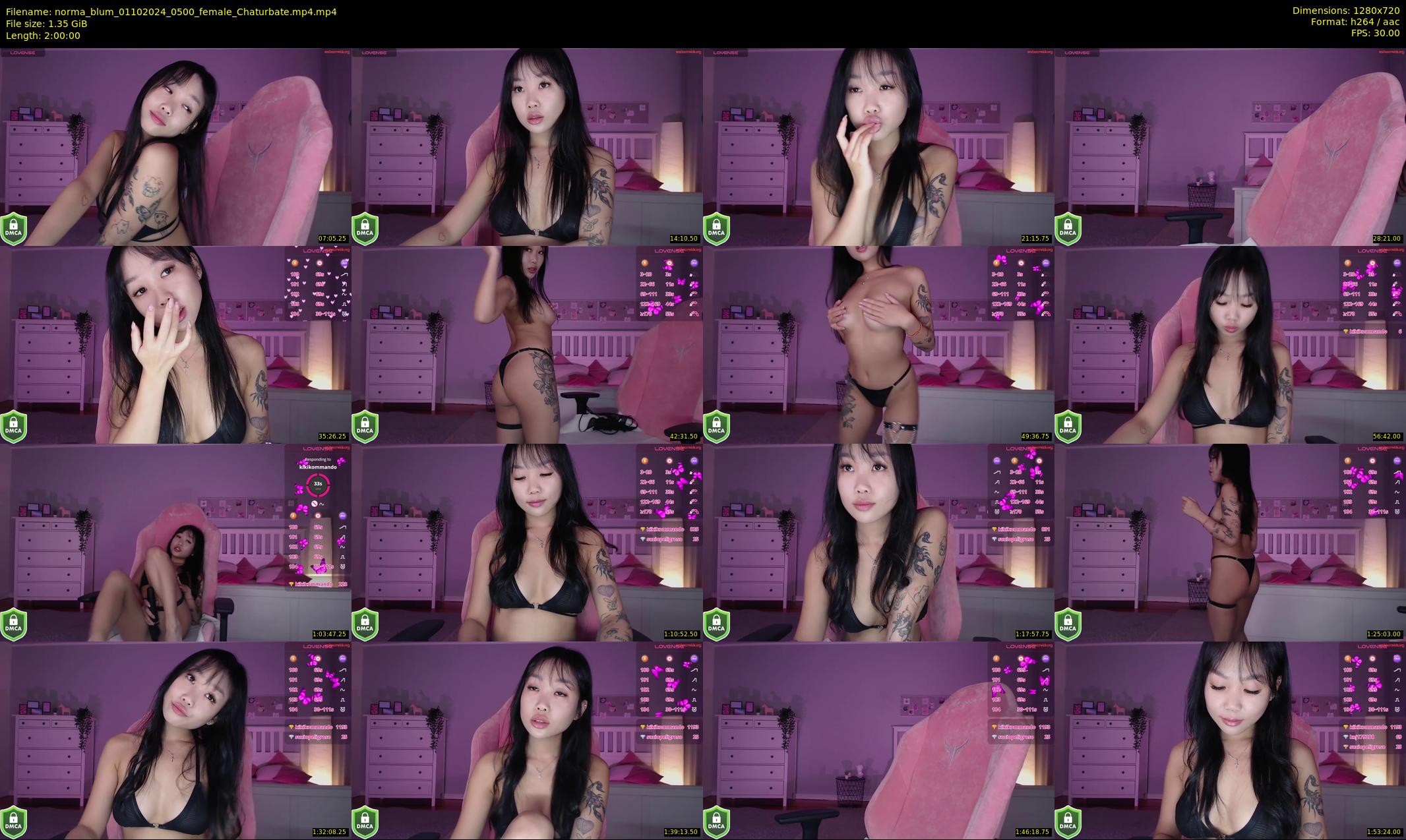 norma_blum — 120 minute Chaturbate female cam show recording, 720p, Oct 1, 2024
