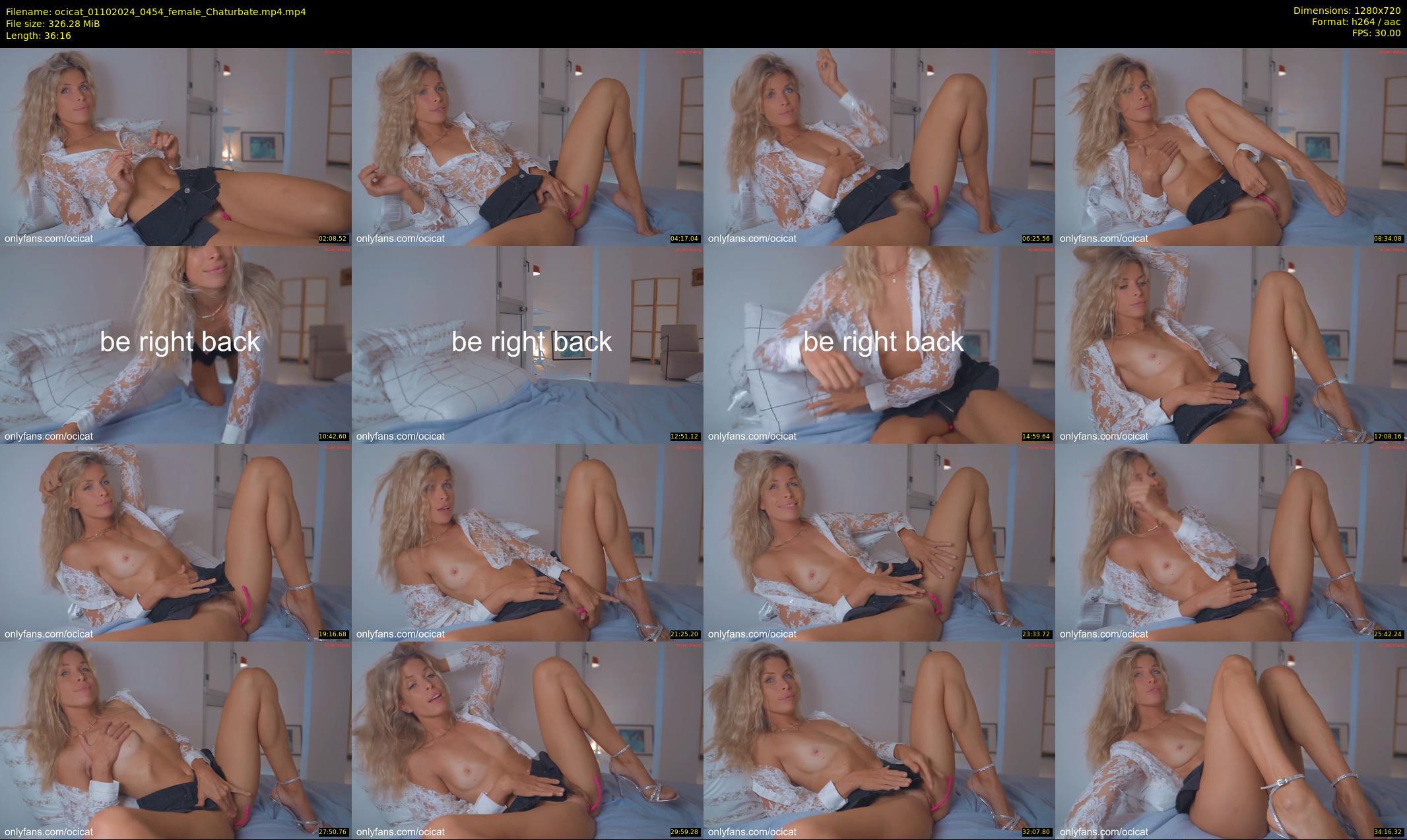 ocicat — 37 minute Chaturbate female cam show recording, 720p, Oct 1, 2024