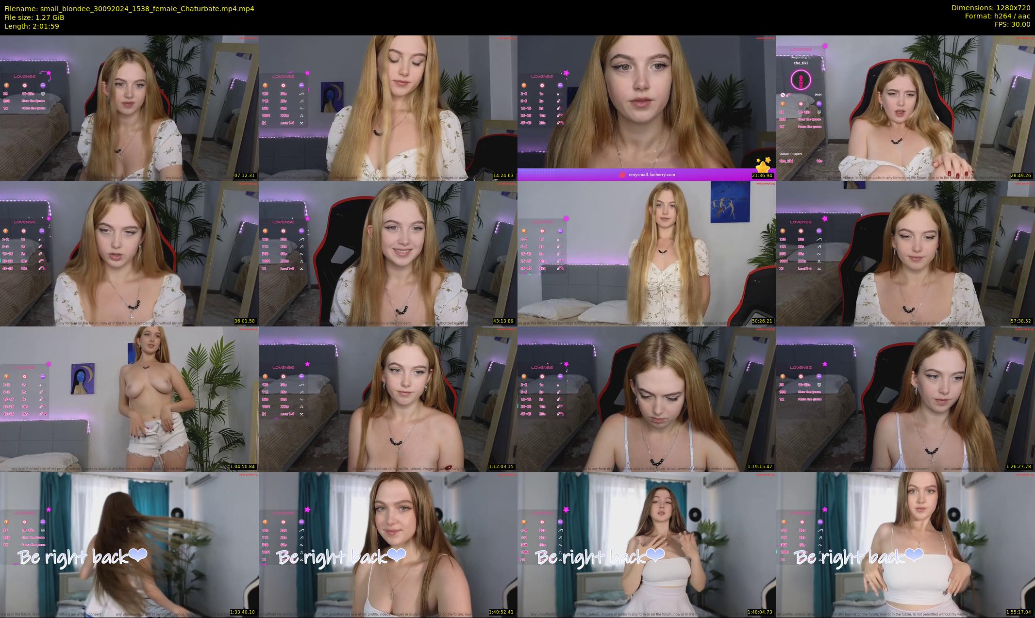 small_blondee — 122 minute Chaturbate female cam show recording, 720p, Sep 30, 2024