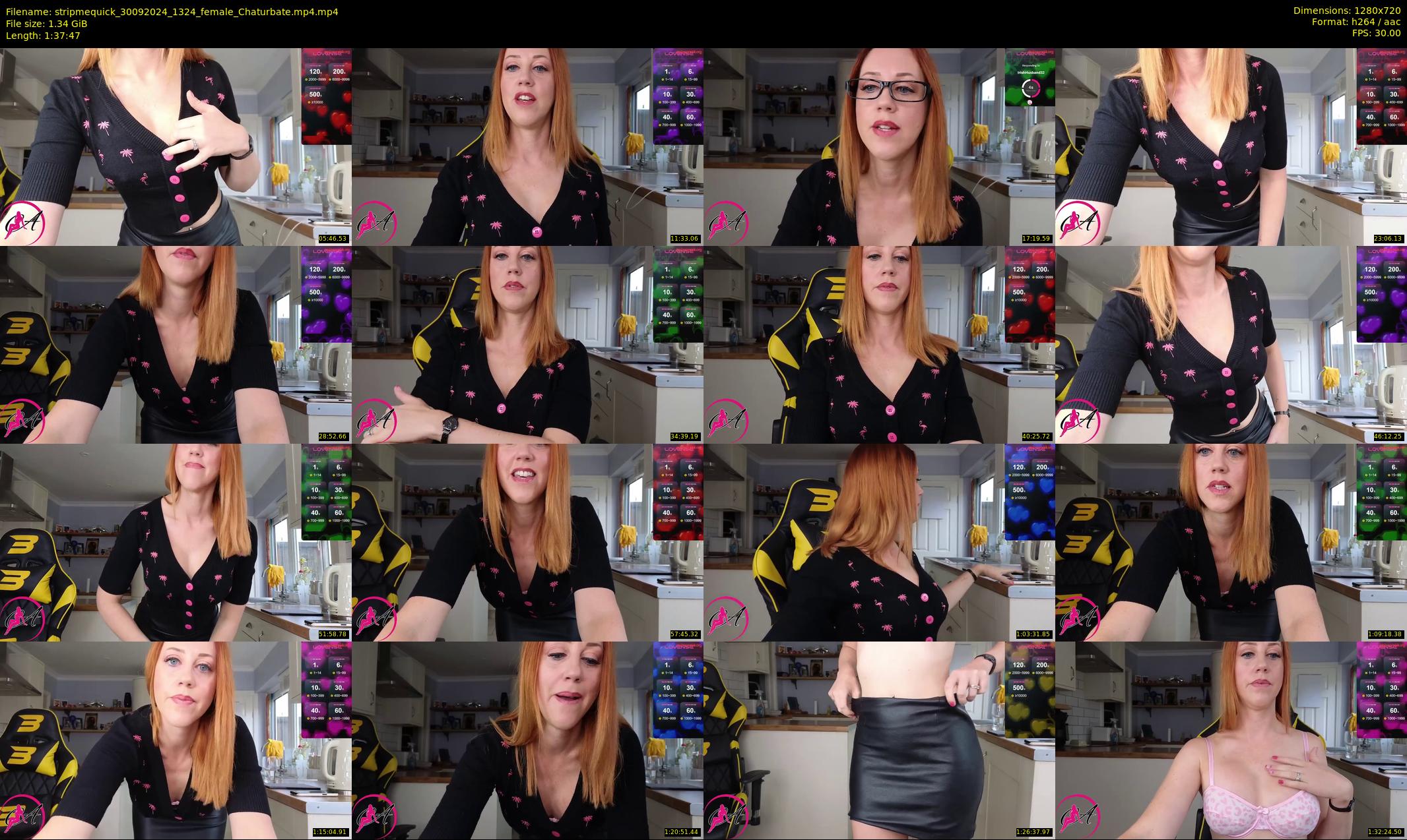 stripmequick — 98 minute Chaturbate female cam show recording, 720p, Sep 30, 2024