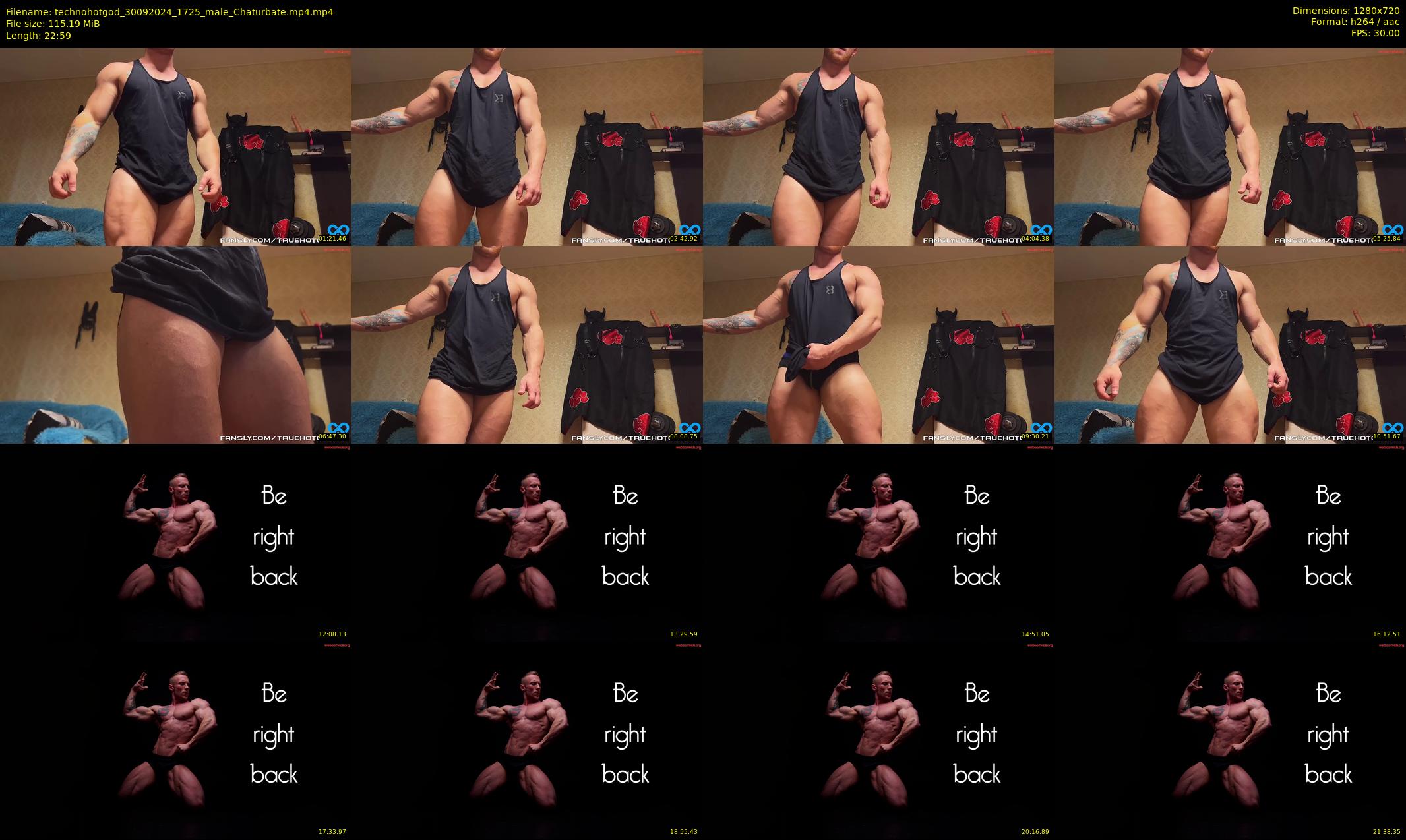technohotgod — 23 minute Chaturbate male cam show recording, 720p, Sep 30, 2024