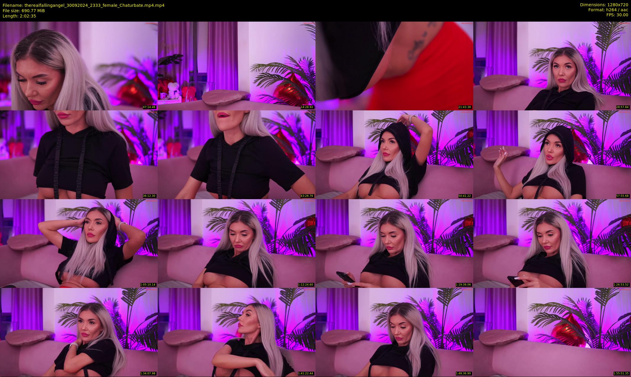 therealfallingangel — 123 minute Chaturbate female cam show recording, 720p, Sep 30, 2024