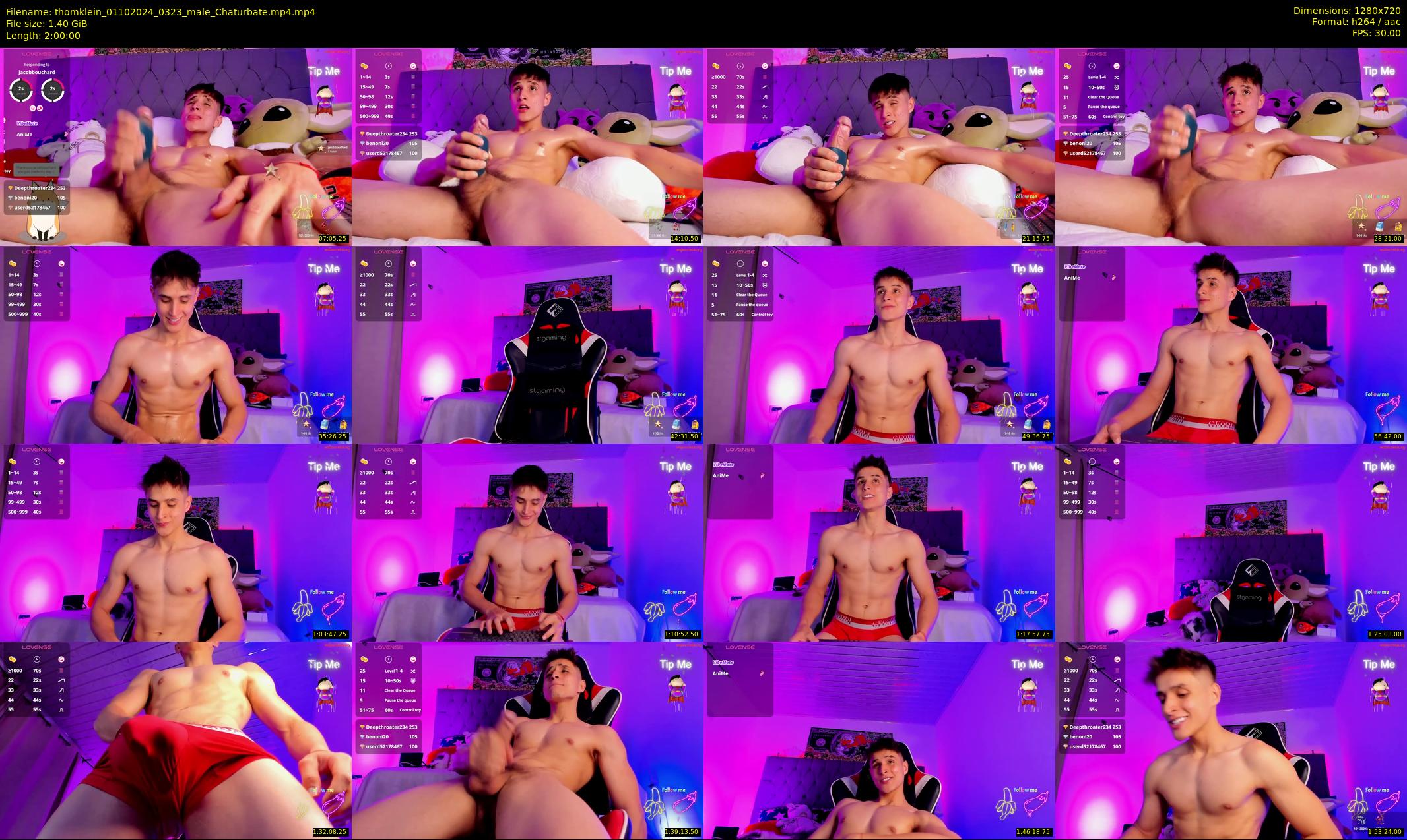 thomklein — 120 minute Chaturbate male cam show recording, 720p, Oct 1, 2024