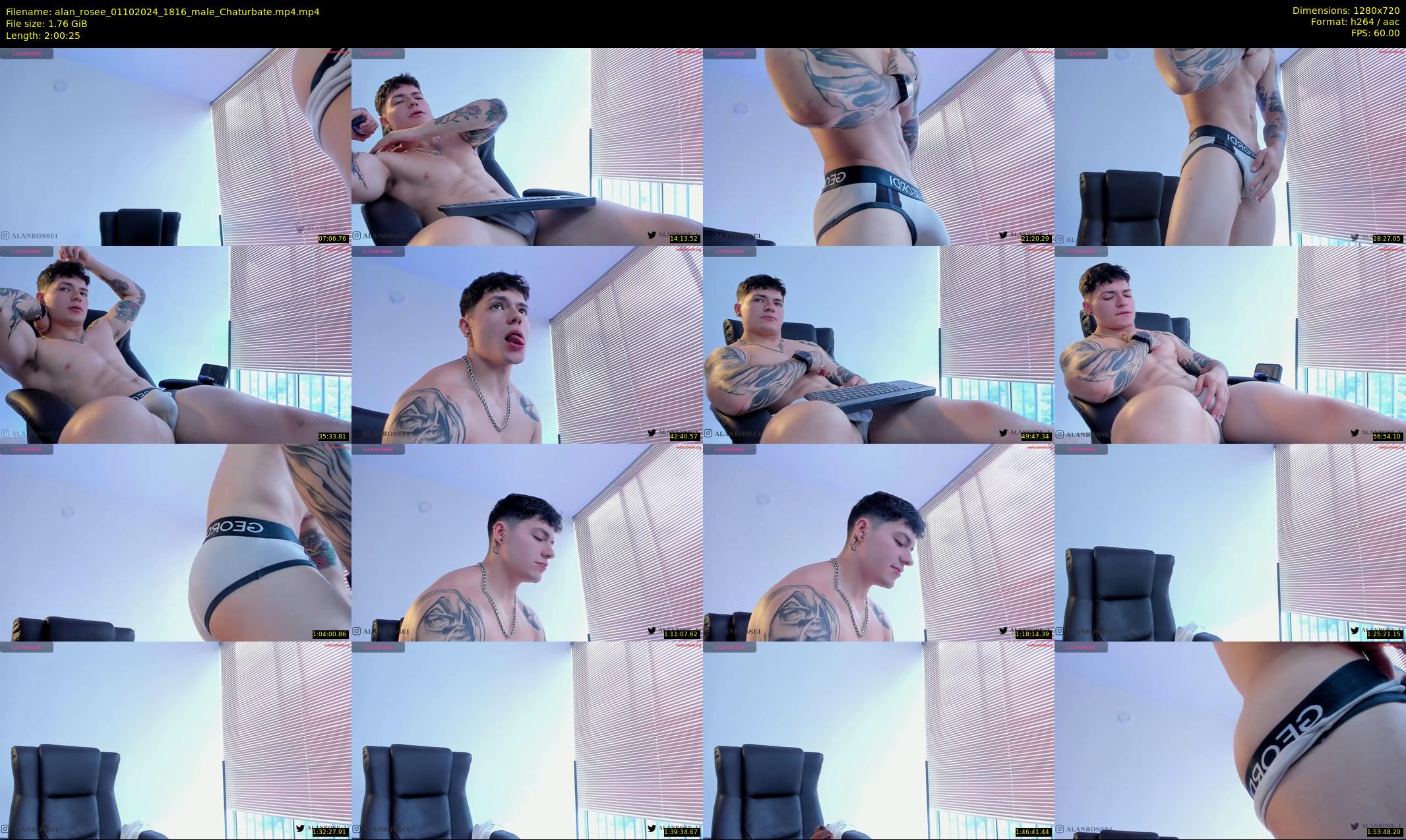 alan_rosee — 121 minute Chaturbate male cam show recording, 720p, Oct 1, 2024