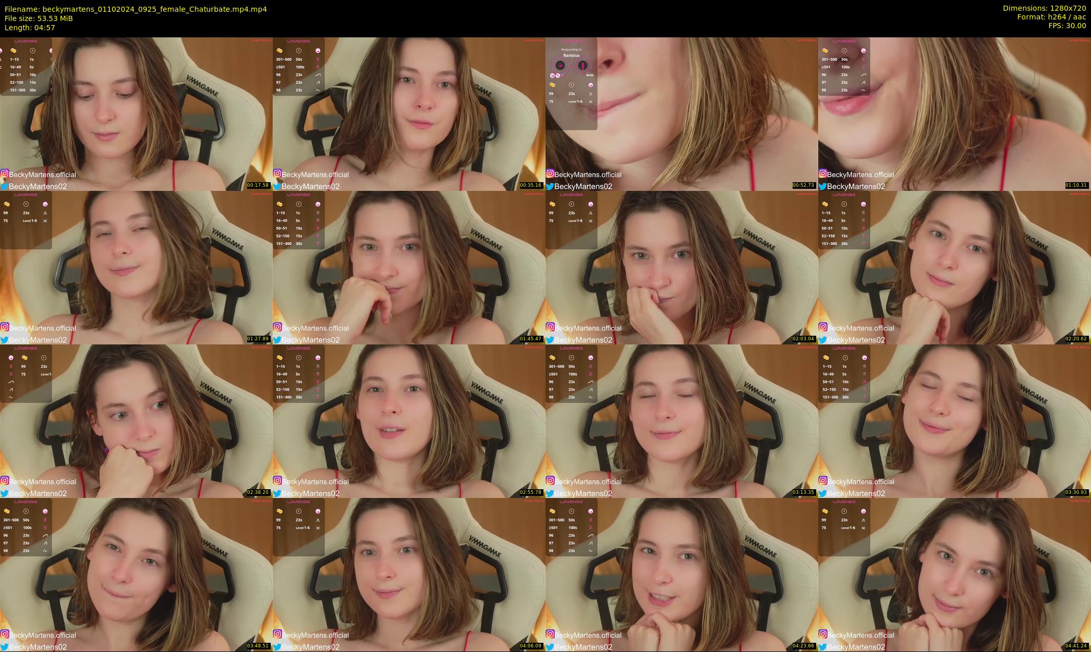beckymartens — 5 minute Chaturbate female cam show recording, 720p, Oct 1, 2024