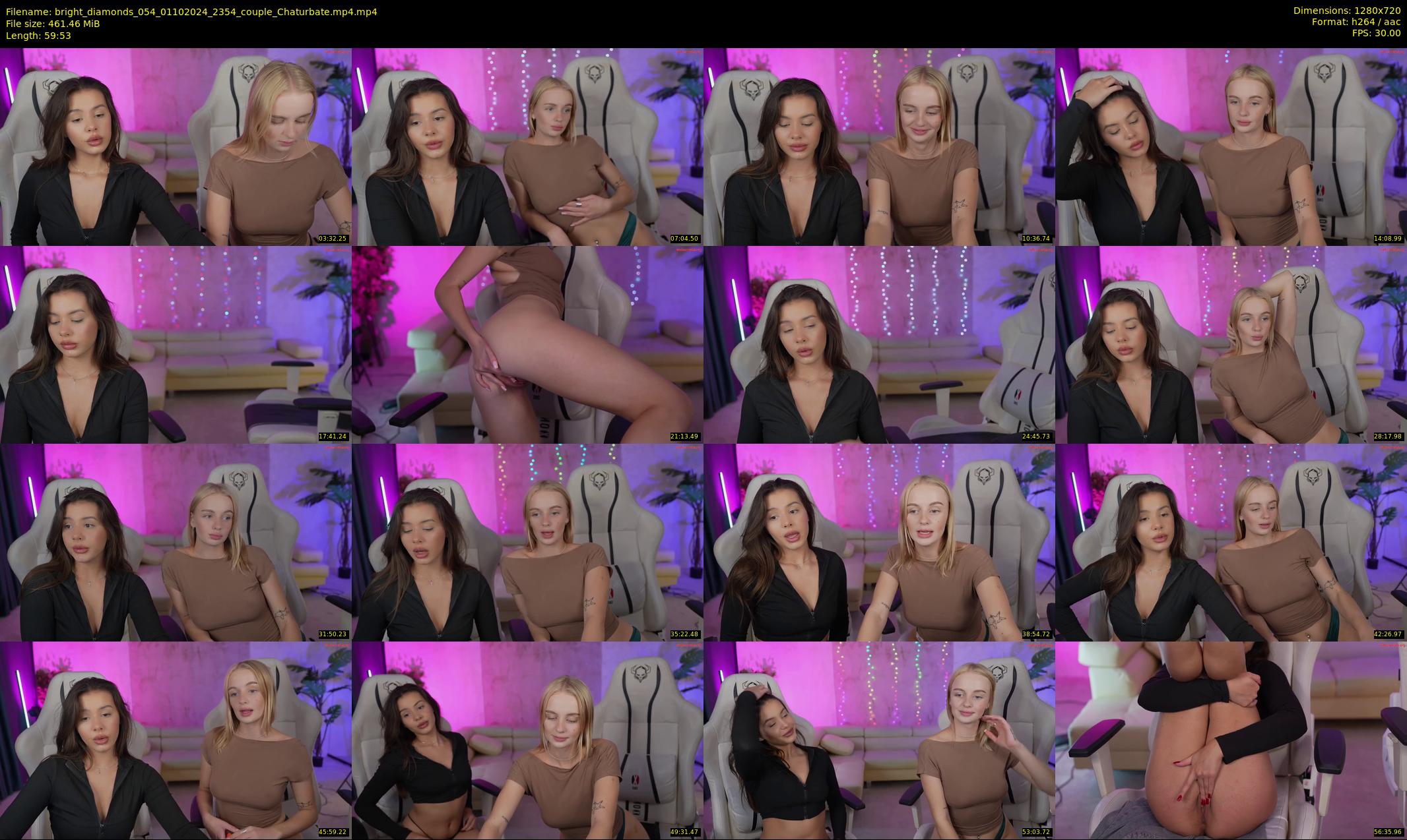 bright_diamonds_054 — 60 minute Chaturbate couple cam show recording, 720p, Oct 1, 2024