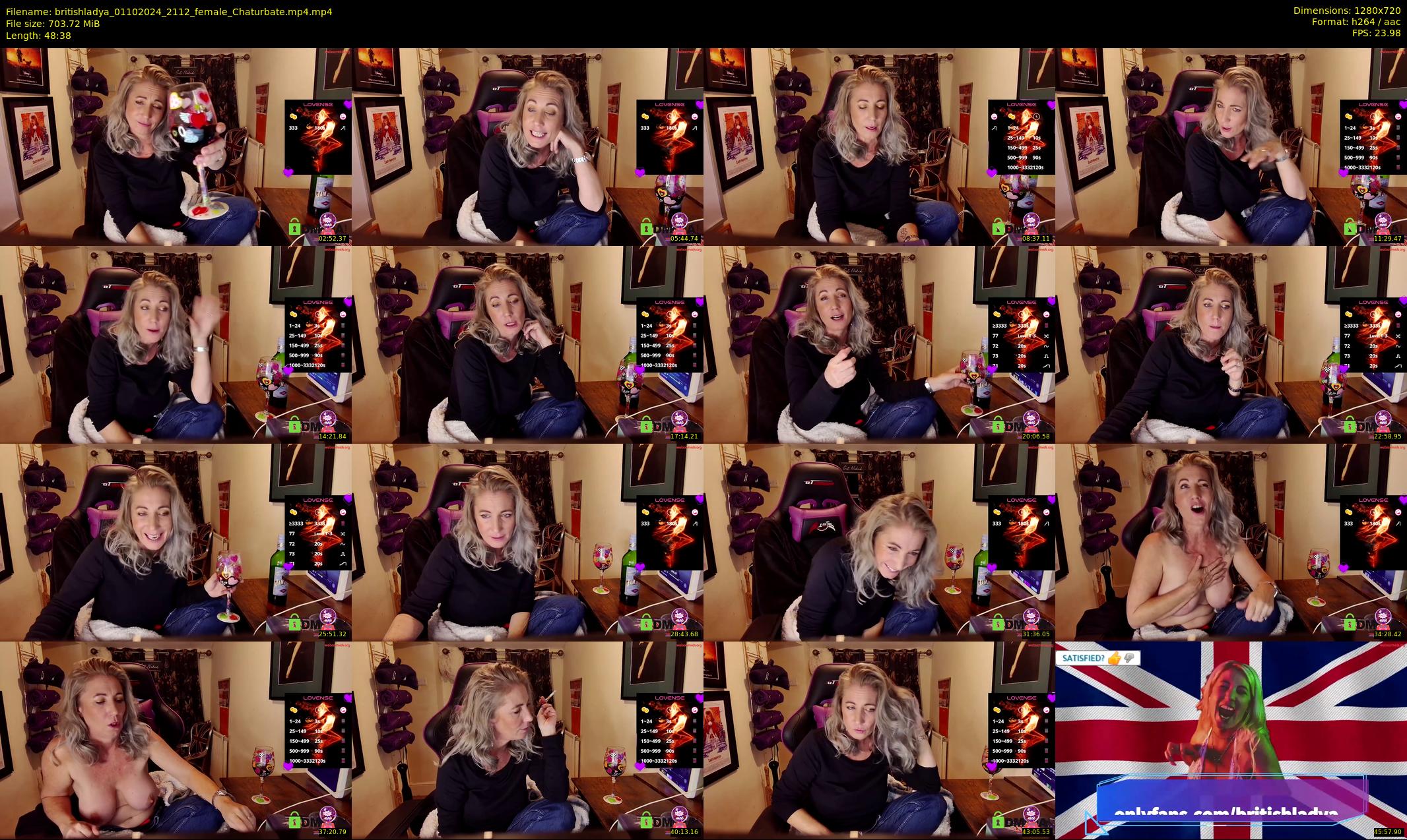 britishladya — 49 minute Chaturbate female cam show recording, 720p, Oct 1, 2024