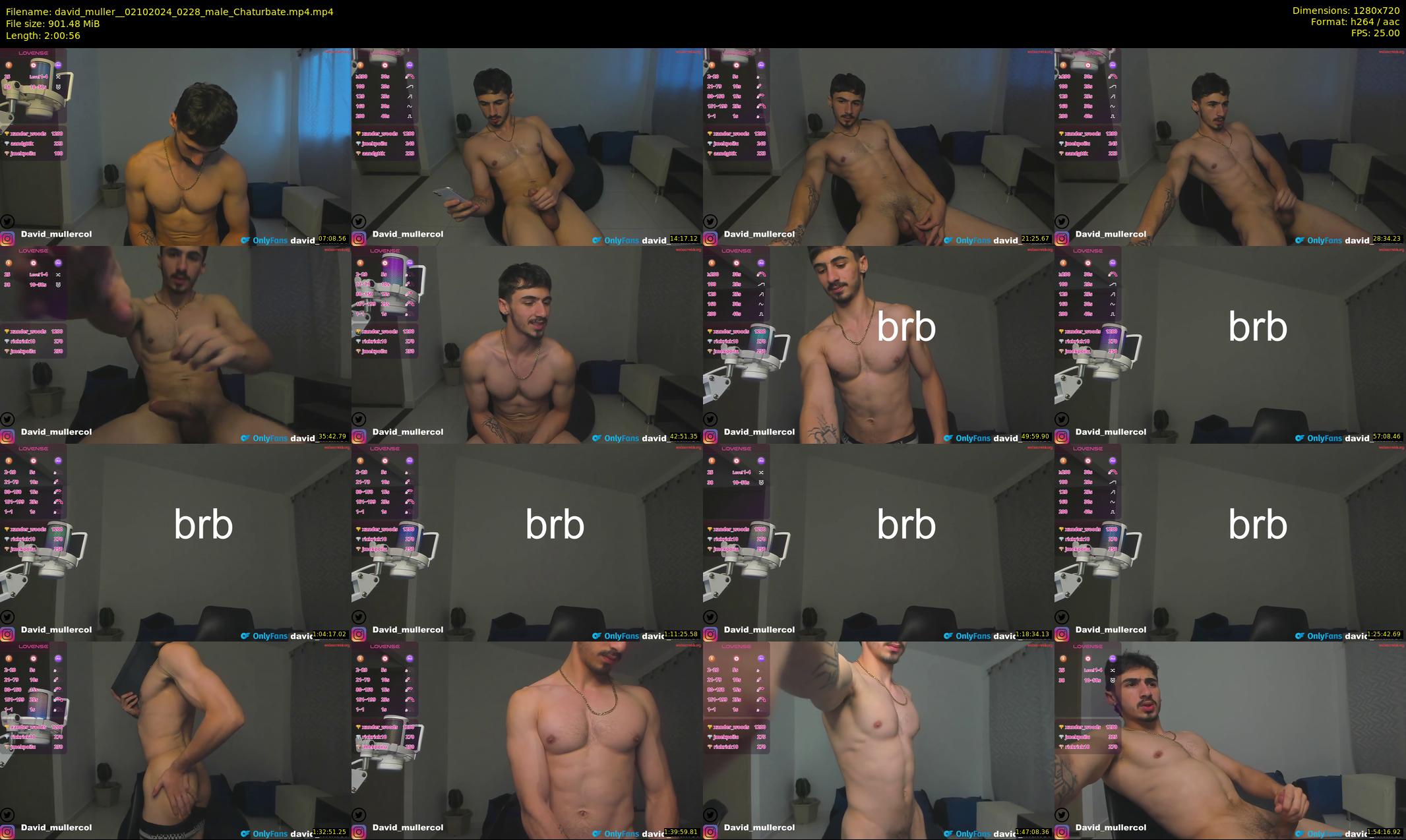 david_muller_ — 121 minute Chaturbate male cam show recording, 720p, Oct 2, 2024