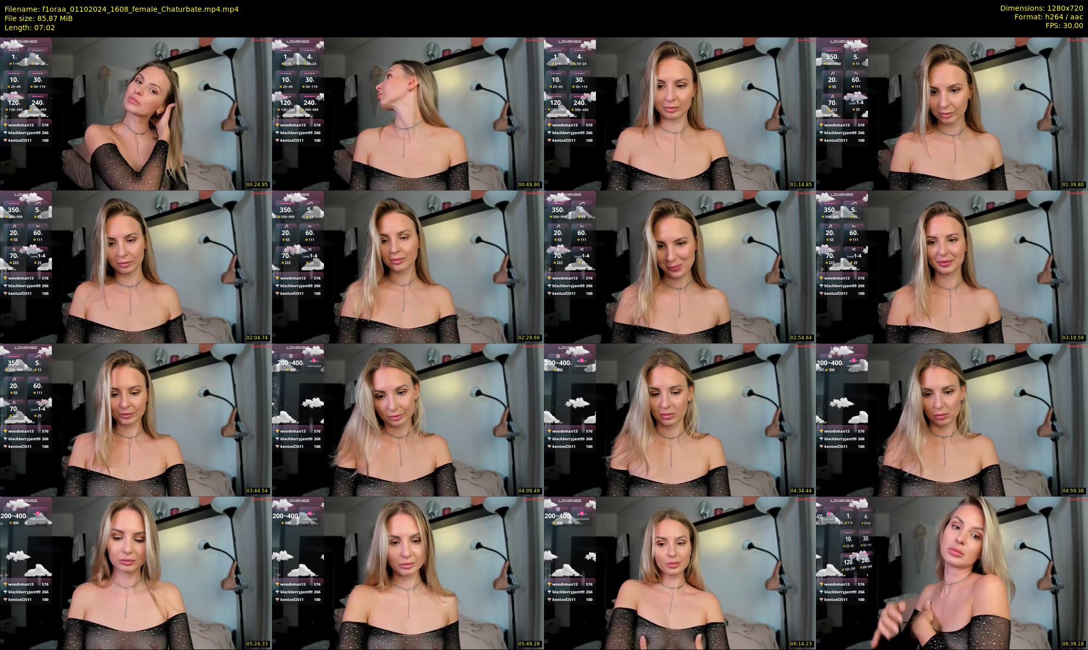 f1oraa — 8 minute Chaturbate female cam show recording, 720p, Oct 1, 2024