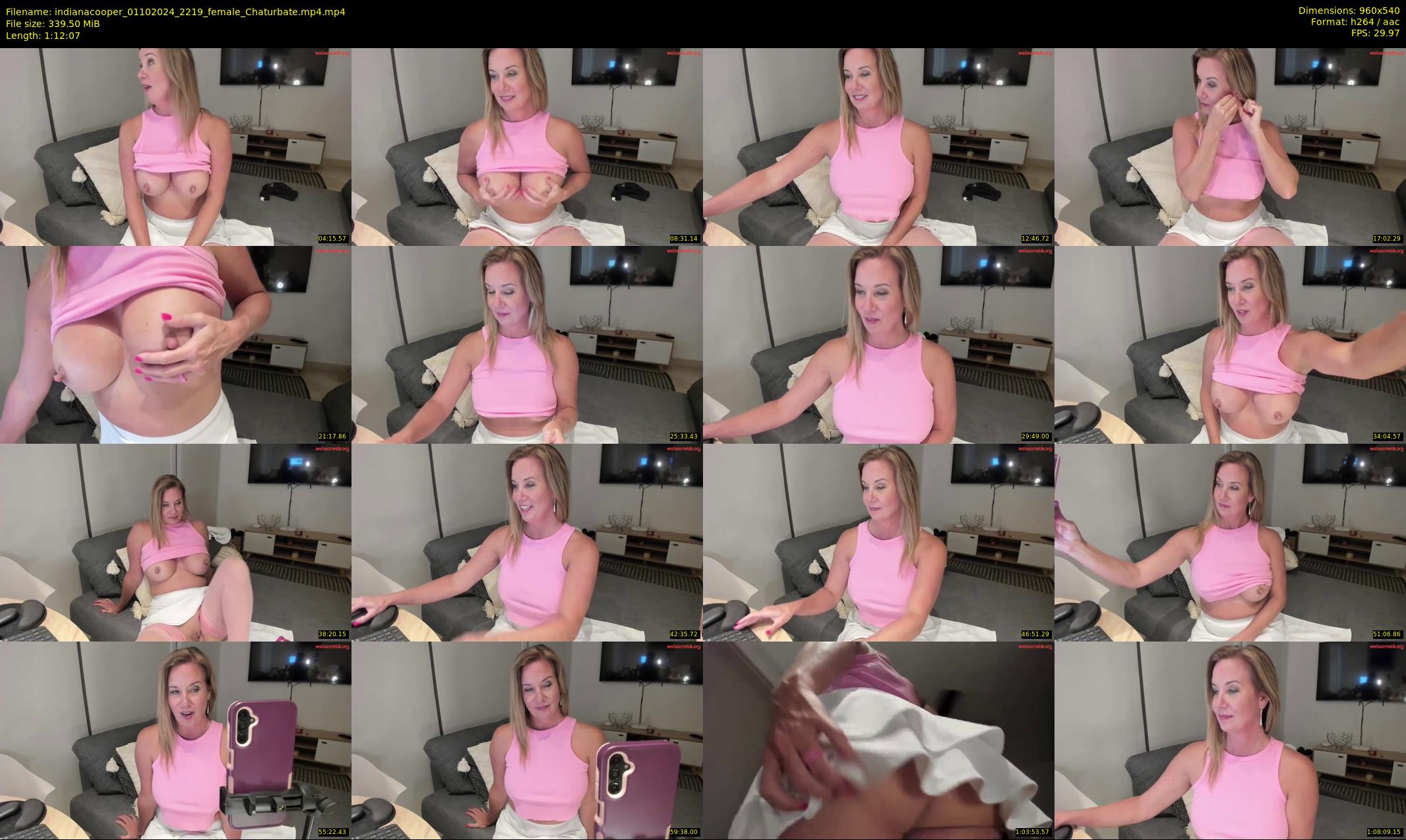 indianacooper — 73 minute Chaturbate female cam show recording, 480p, Oct 1, 2024
